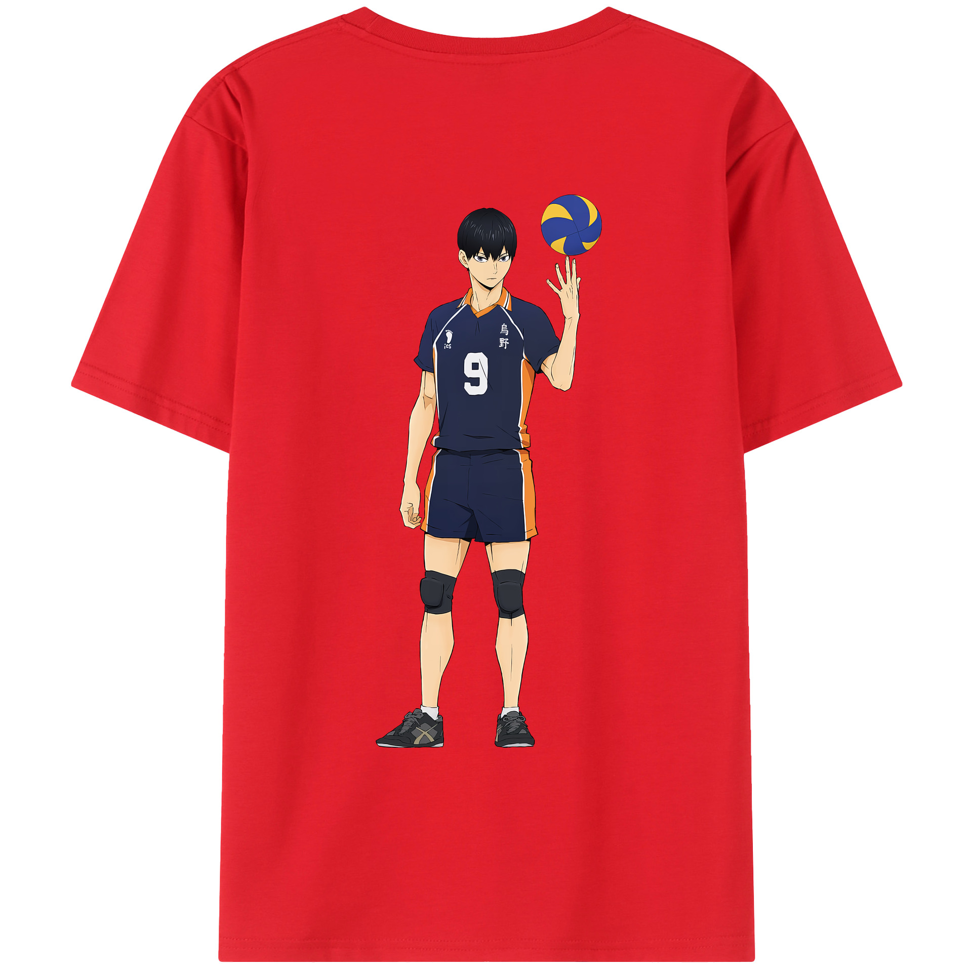 （画像用） ハイキュー!! Haikyu!! 綿100％ メンズ半袖Tシャツ（バックプリント） 通気性