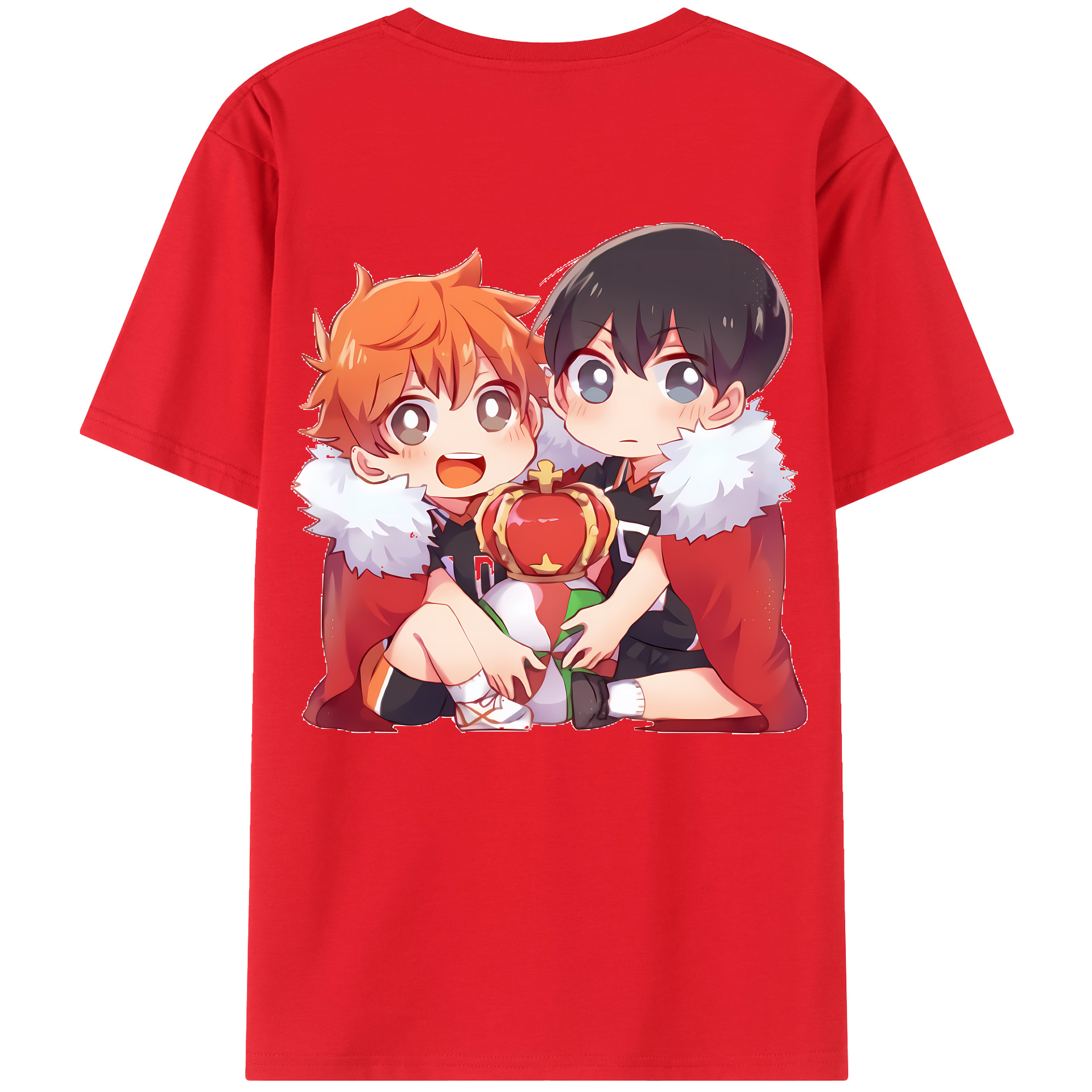 （画像用） ハイキュー!! Haikyu!! 綿100％ メンズ半袖Tシャツ（バックプリント） 通気性