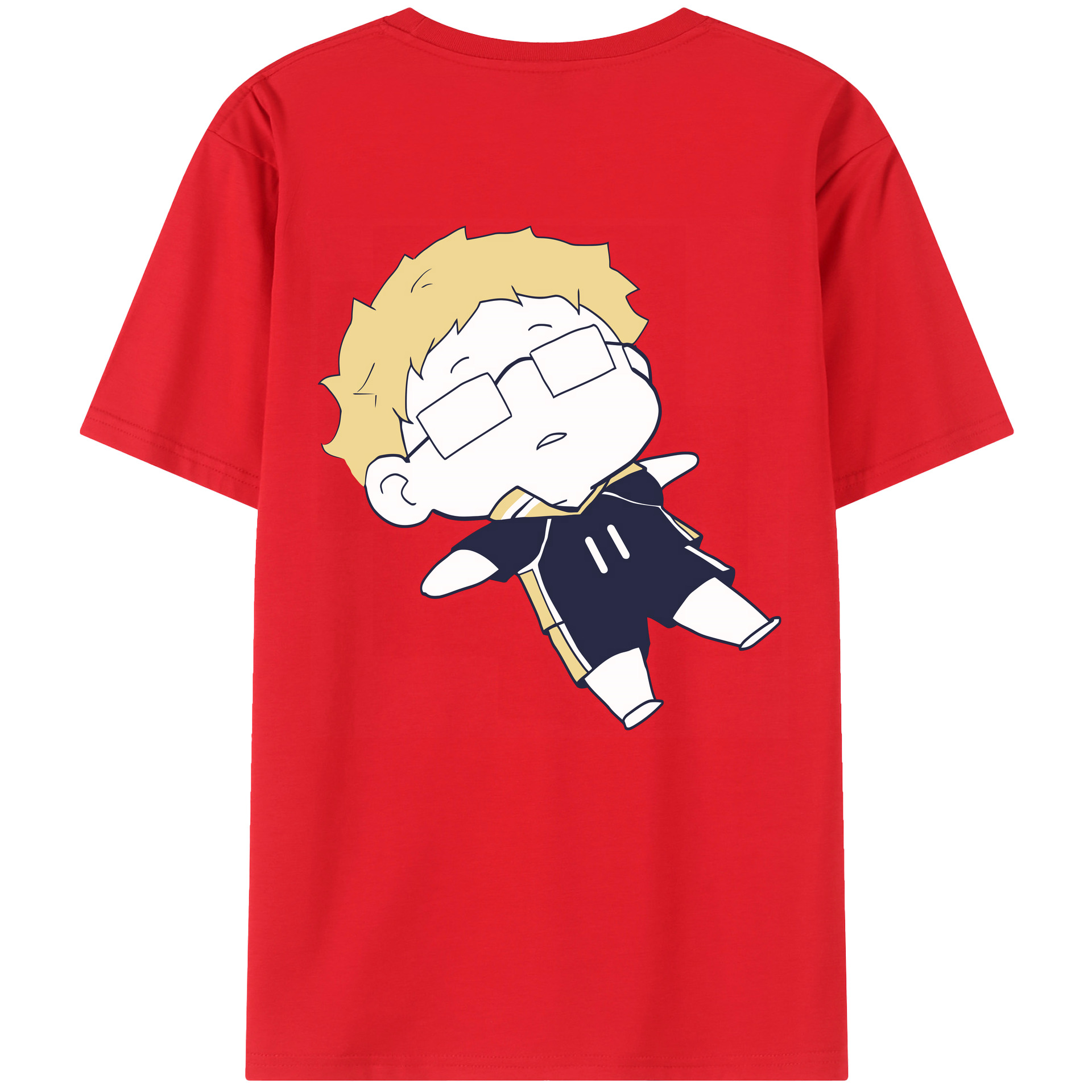 （画像用） ハイキュー!! Haikyu!! 綿100％ メンズ半袖Tシャツ（バックプリント） 通気性