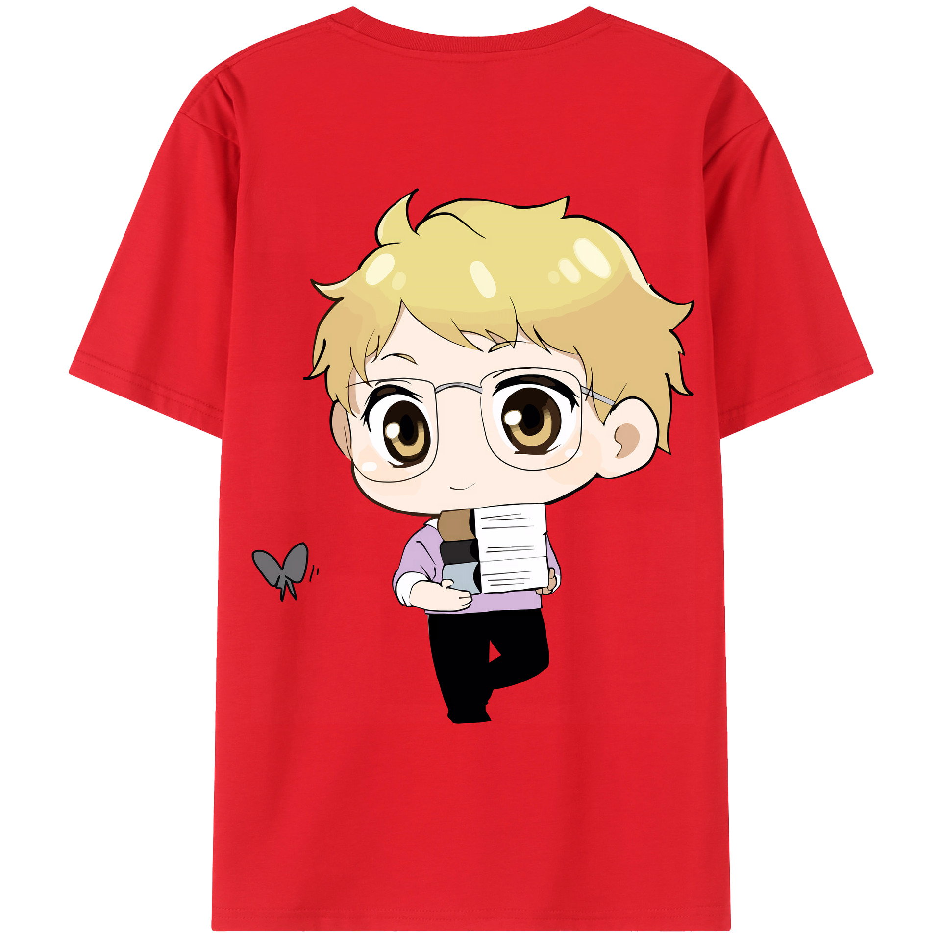 （画像用） ハイキュー!! Haikyu!! 綿100％ メンズ半袖Tシャツ（バックプリント） 通気性