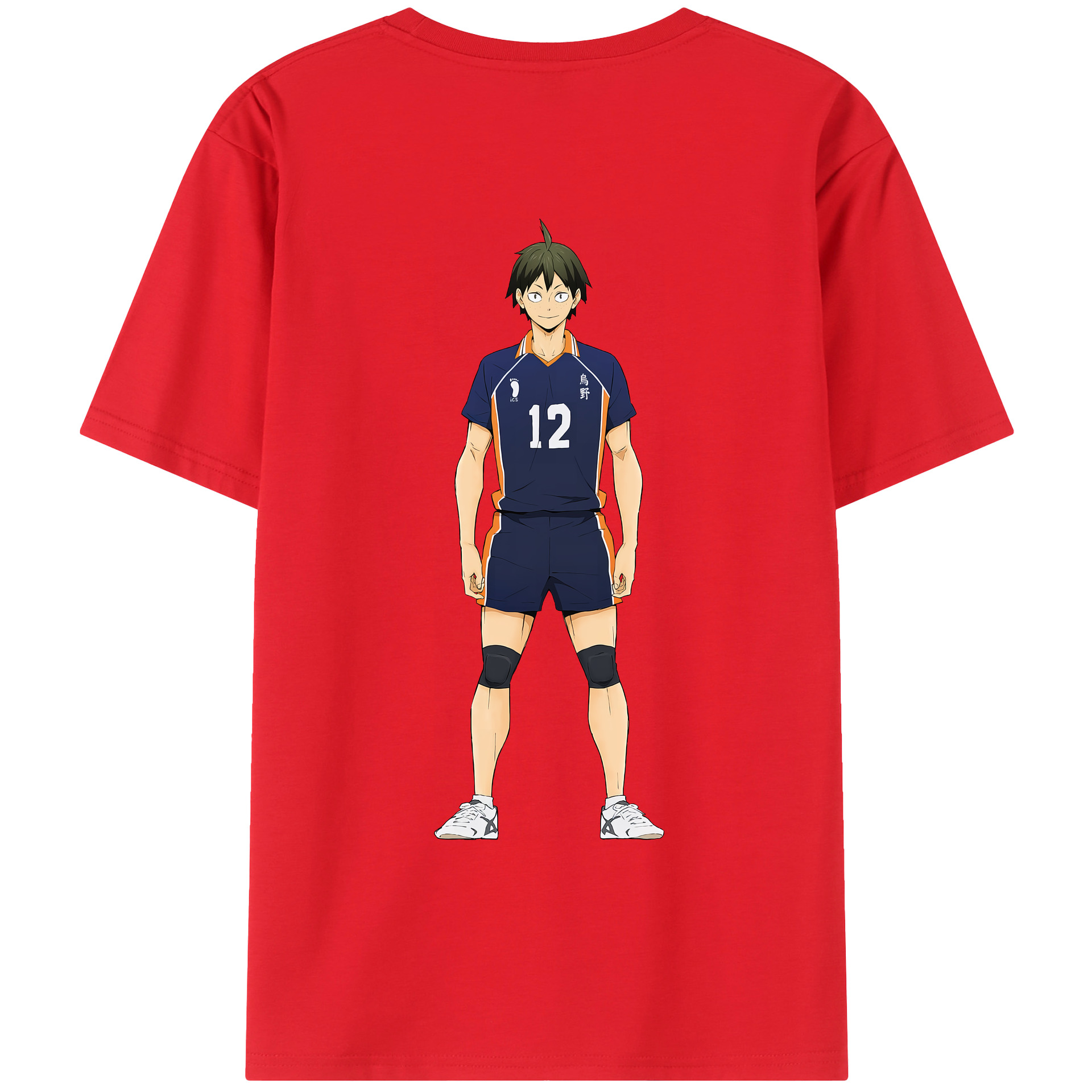（画像用） ハイキュー!! Haikyu!! 綿100％ メンズ半袖Tシャツ（バックプリント） 通気性