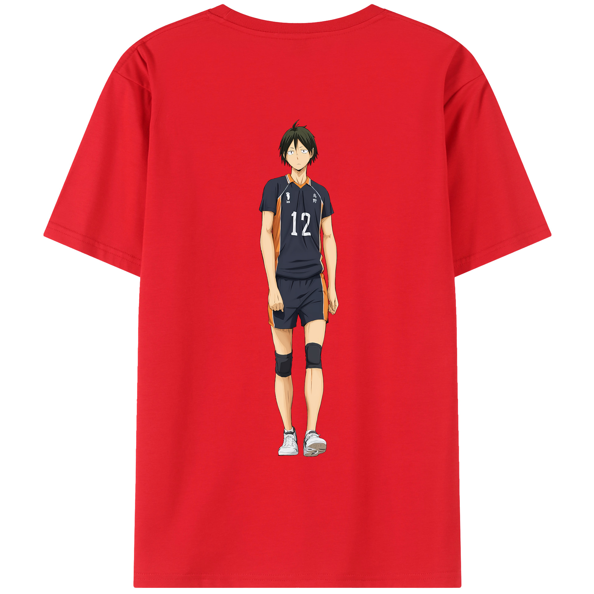 （画像用） ハイキュー!! Haikyu!! 綿100％ メンズ半袖Tシャツ（バックプリント） 通気性