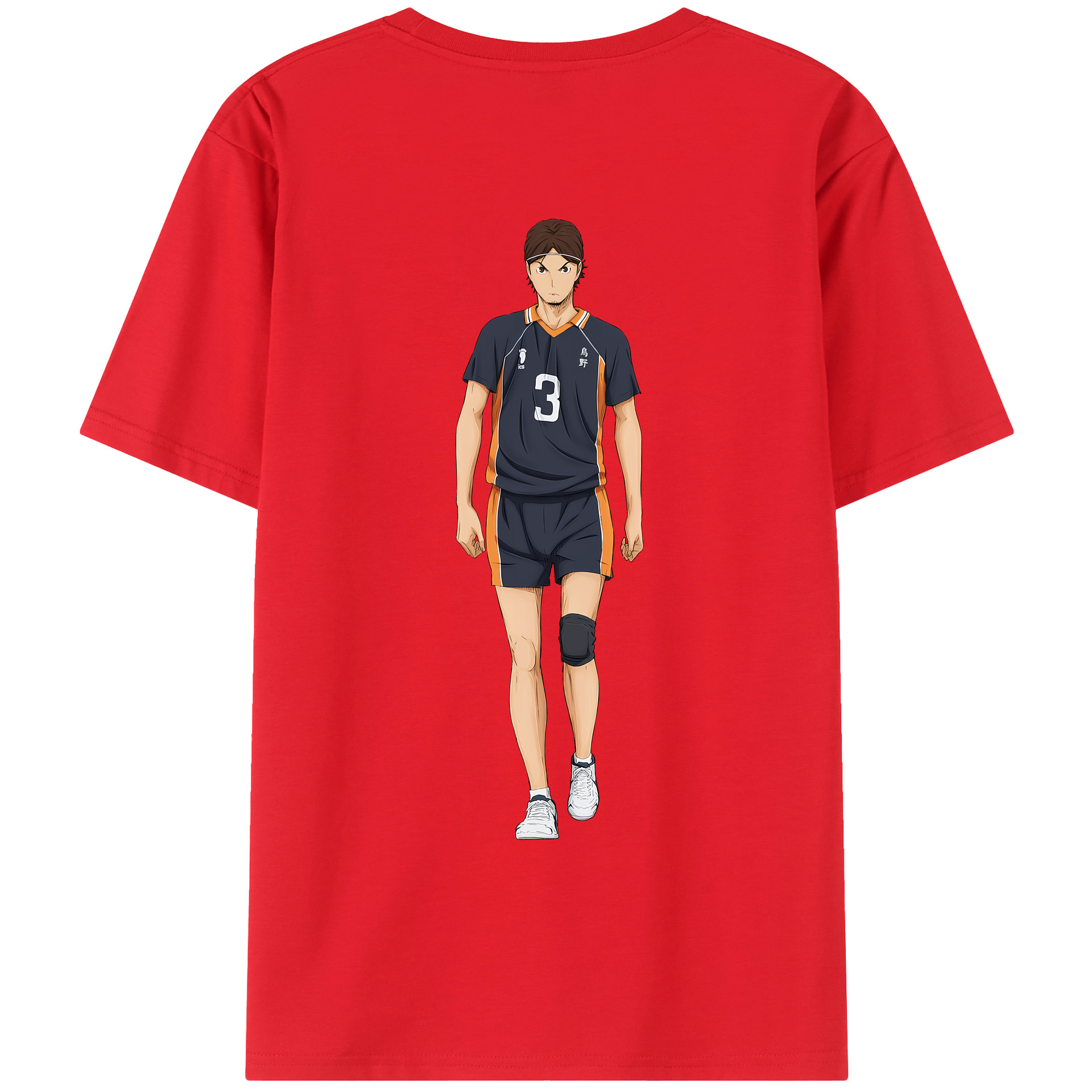 （画像用） ハイキュー!! Haikyu!! 綿100％ メンズ半袖Tシャツ（バックプリント） 通気性