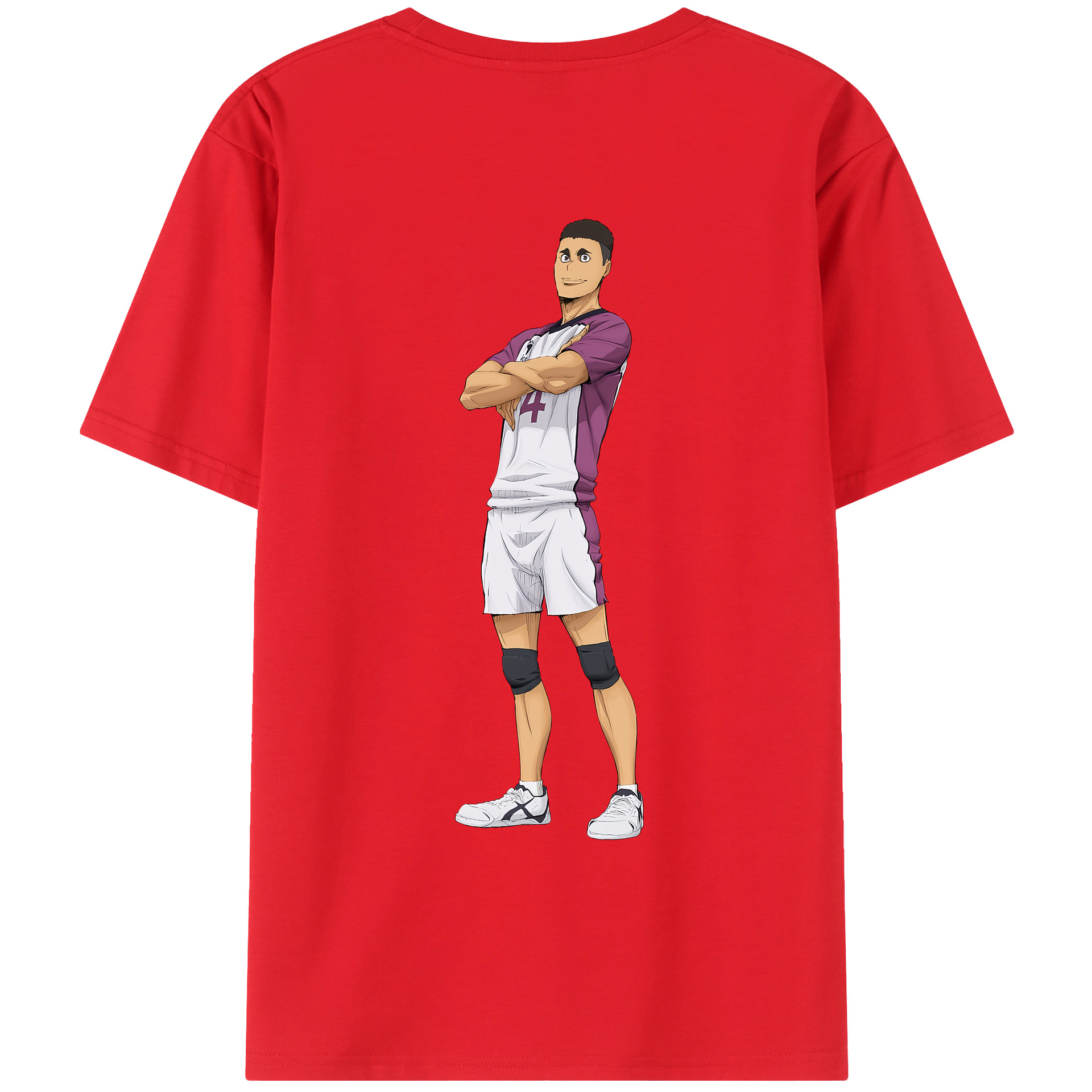 （画像用） ハイキュー!! Haikyu!! 綿100％ メンズ半袖Tシャツ（バックプリント） 通気性