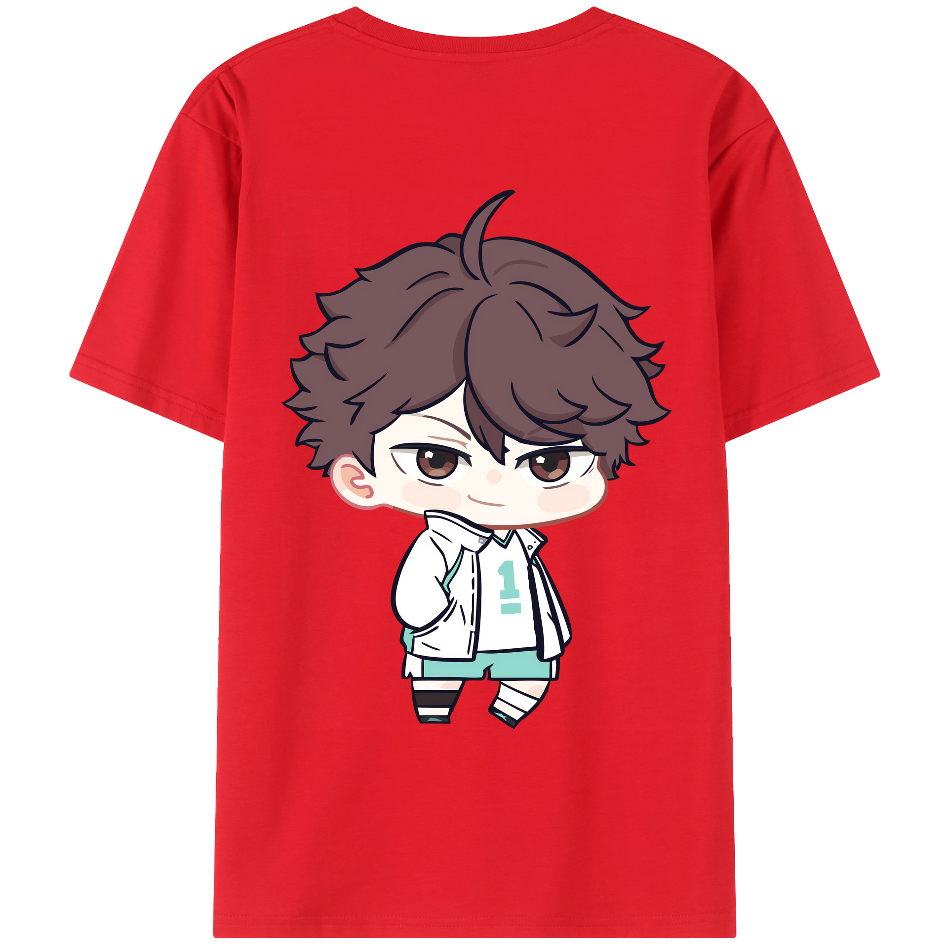 （画像用） ハイキュー!! Haikyu!! 綿100％ メンズ半袖Tシャツ（バックプリント） 通気性