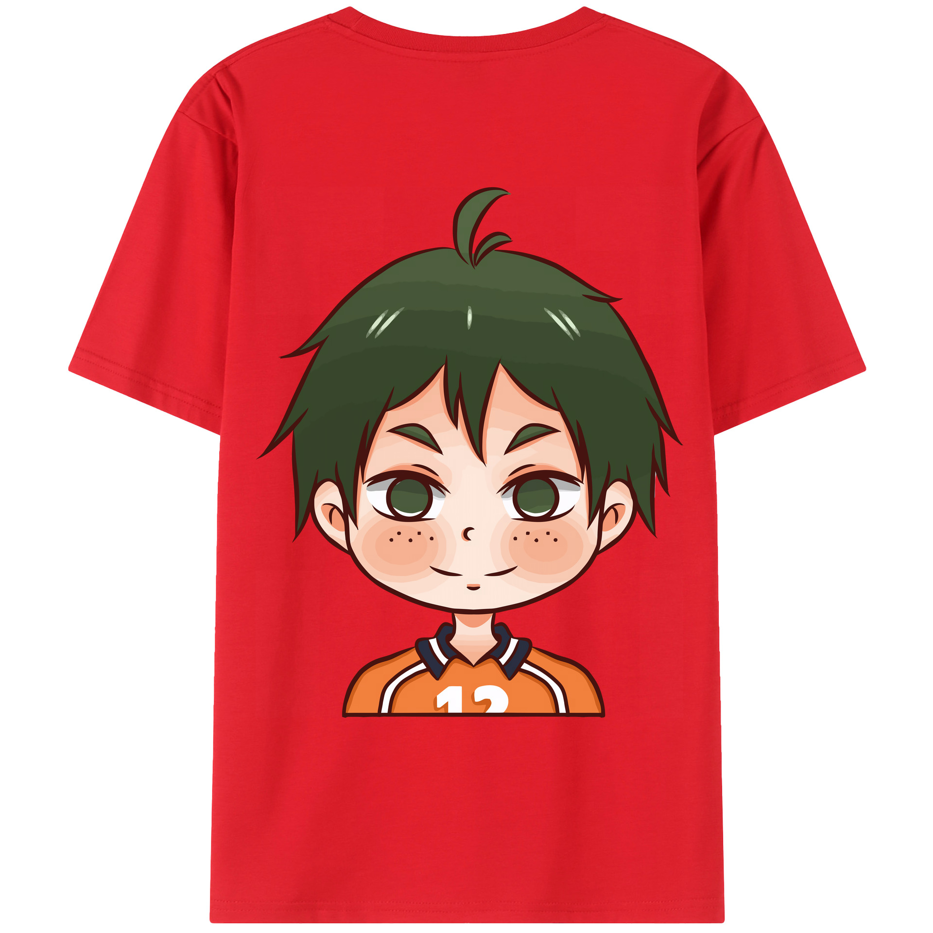 （画像用） ハイキュー!! Haikyu!! 綿100％ メンズ半袖Tシャツ（バックプリント） 通気性