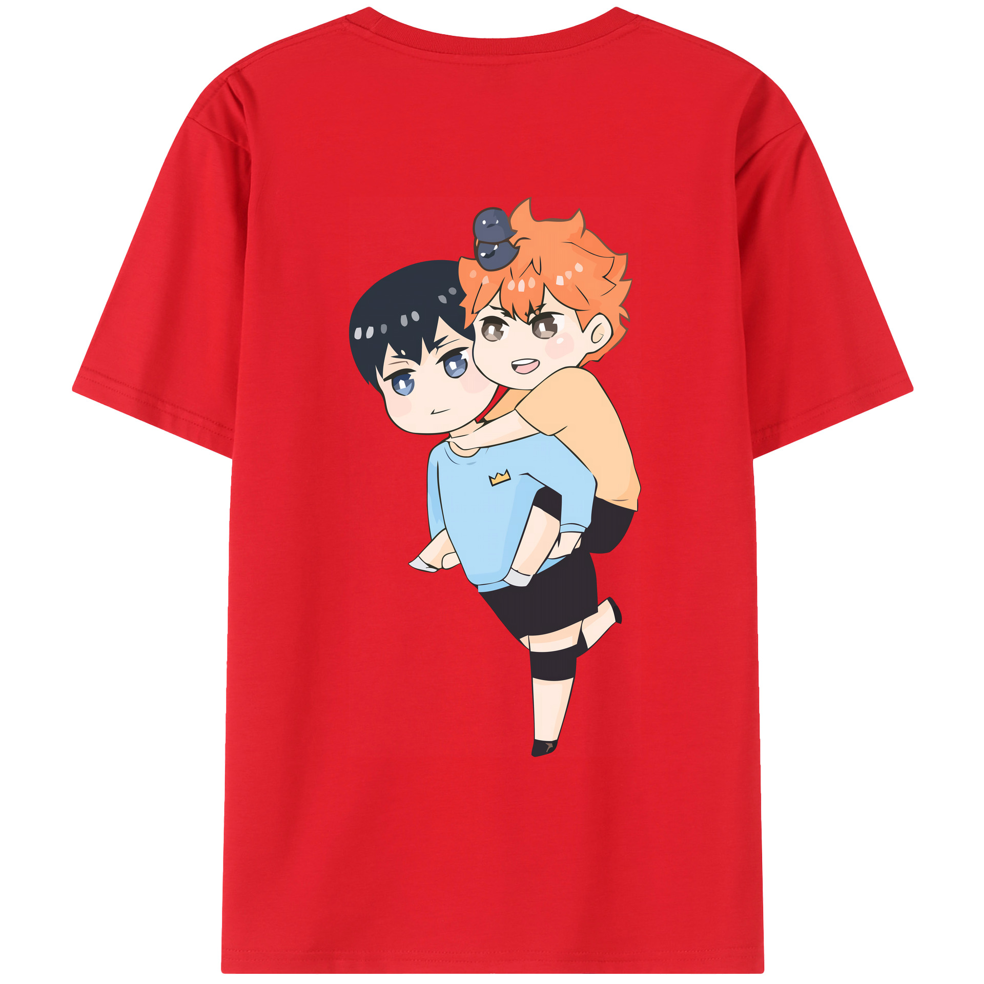 （画像用） ハイキュー!! Haikyu!! 綿100％ メンズ半袖Tシャツ（バックプリント） 通気性