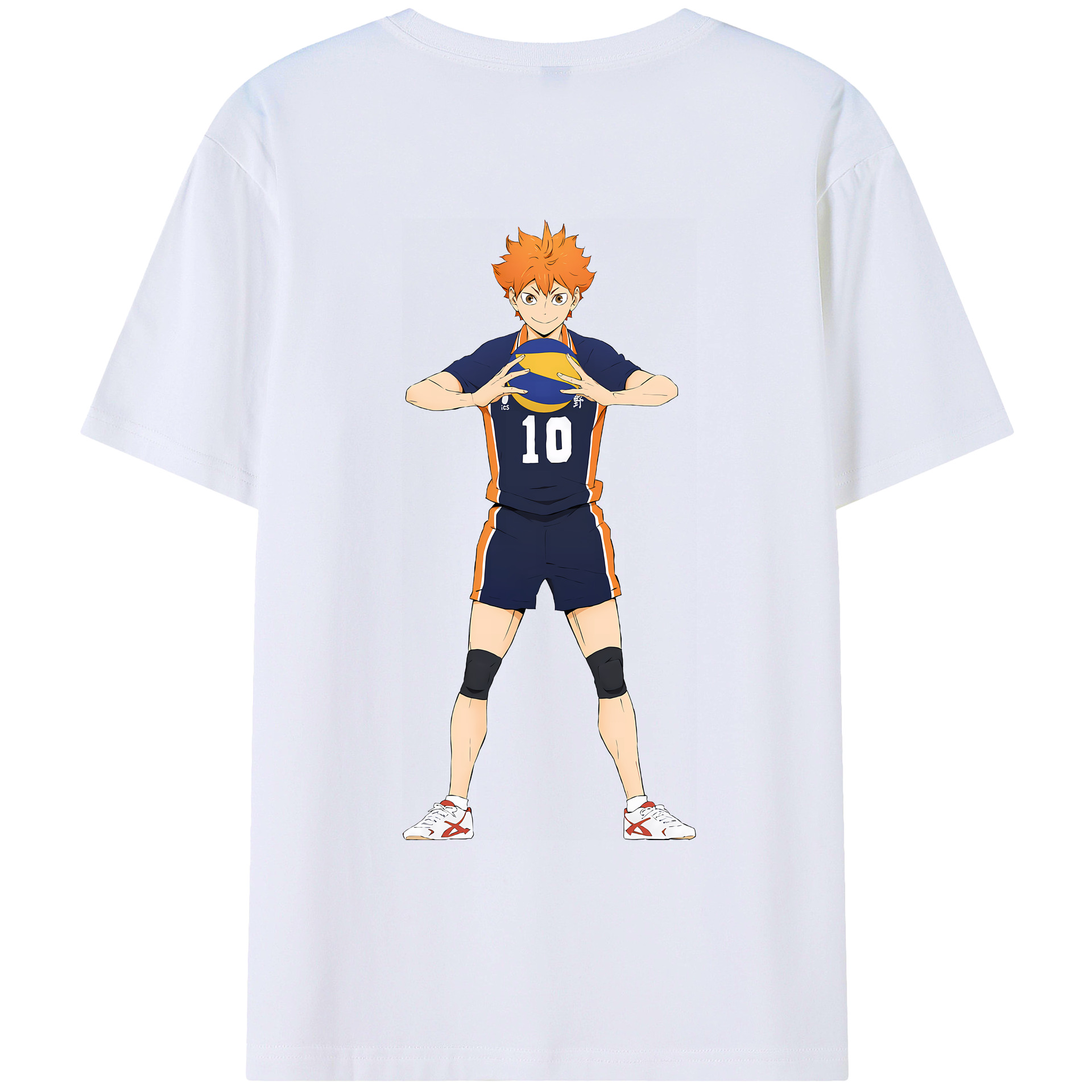 （画像用） ハイキュー!! Haikyu!! 綿100％ メンズ半袖Tシャツ（バックプリント） 通気性