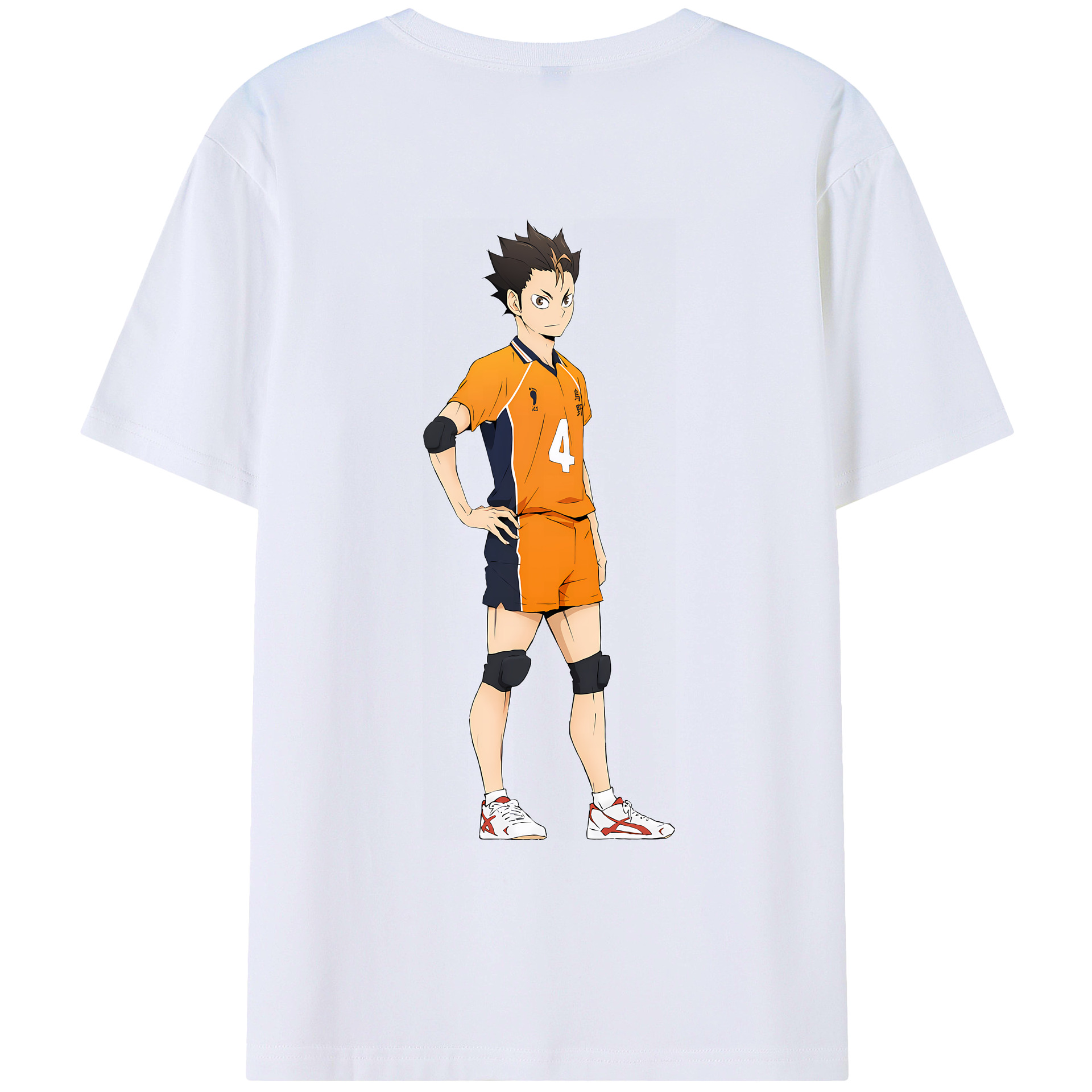 （画像用） ハイキュー!! Haikyu!! 綿100％ メンズ半袖Tシャツ（バックプリント） 通気性