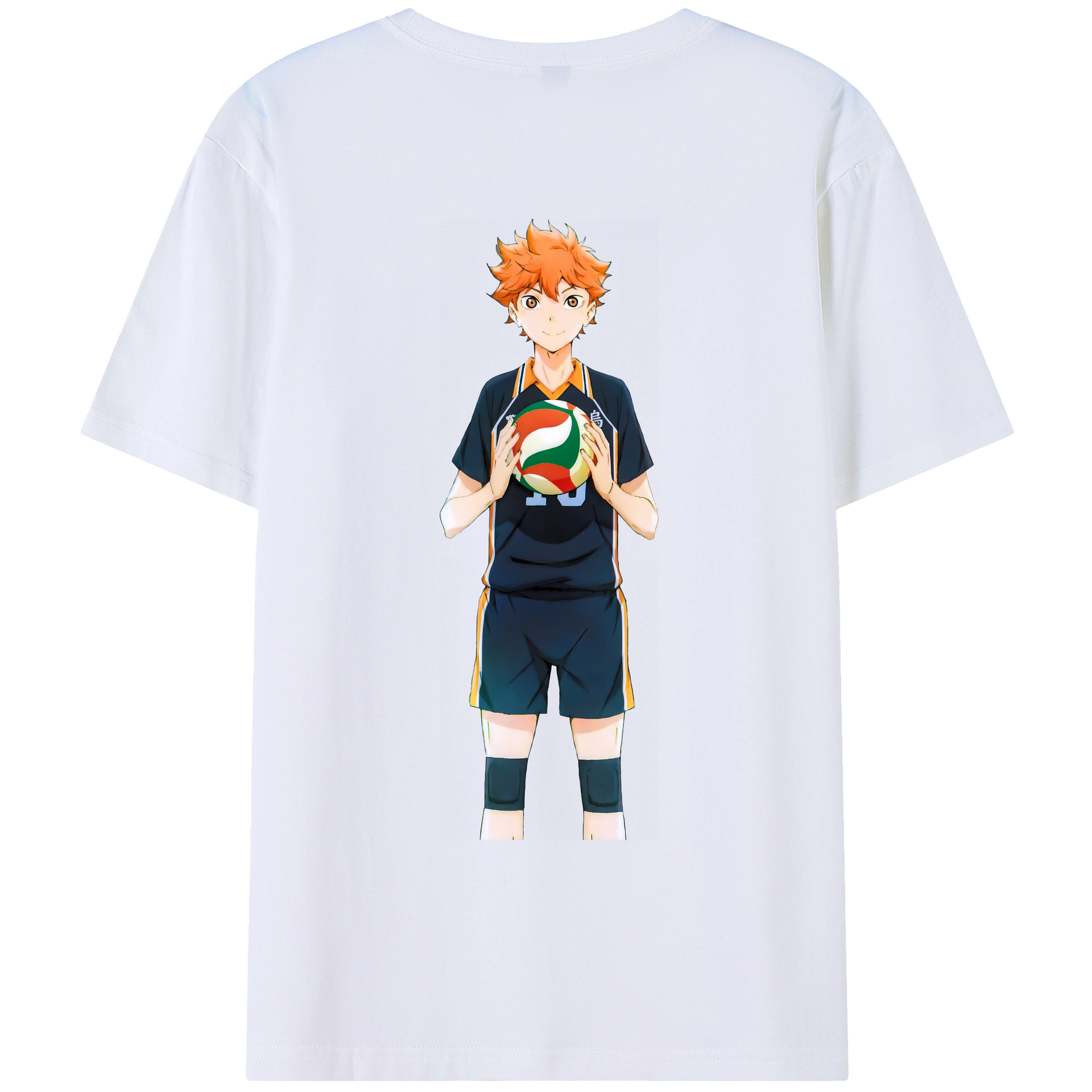 （画像用） ハイキュー!! Haikyu!! 綿100％ メンズ半袖Tシャツ（バックプリント） 通気性