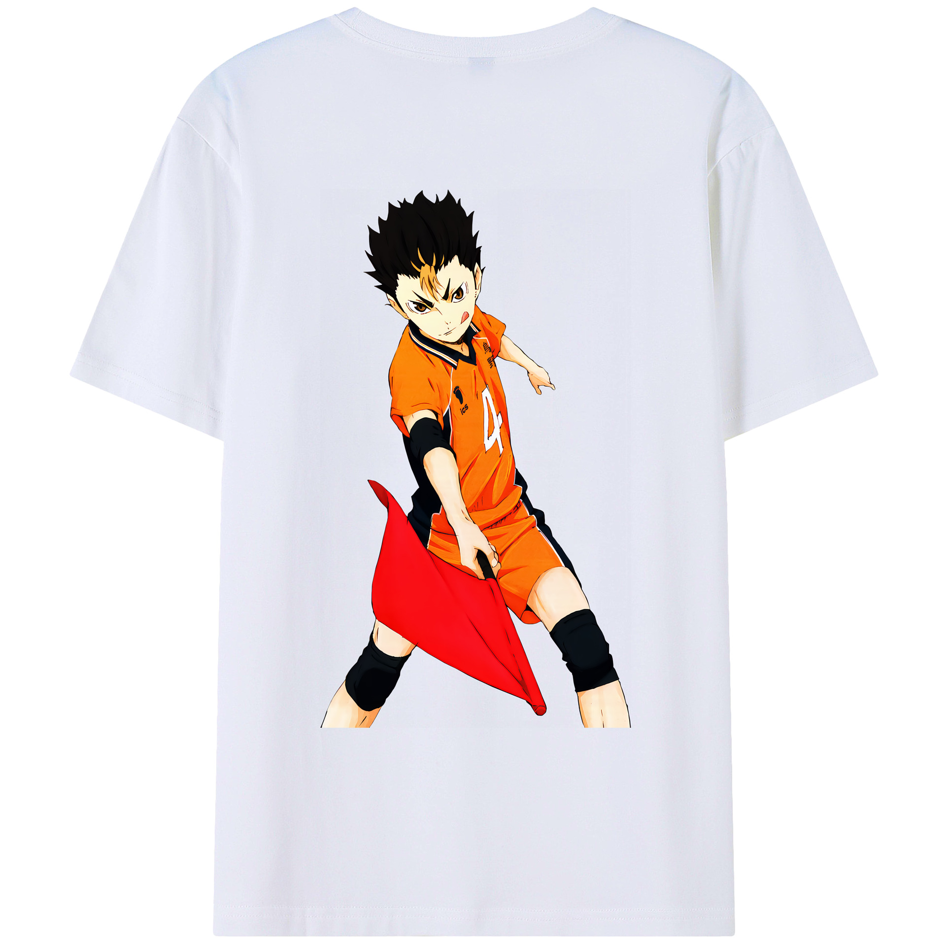 （画像用） ハイキュー!! Haikyu!! 綿100％ メンズ半袖Tシャツ（バックプリント） 通気性