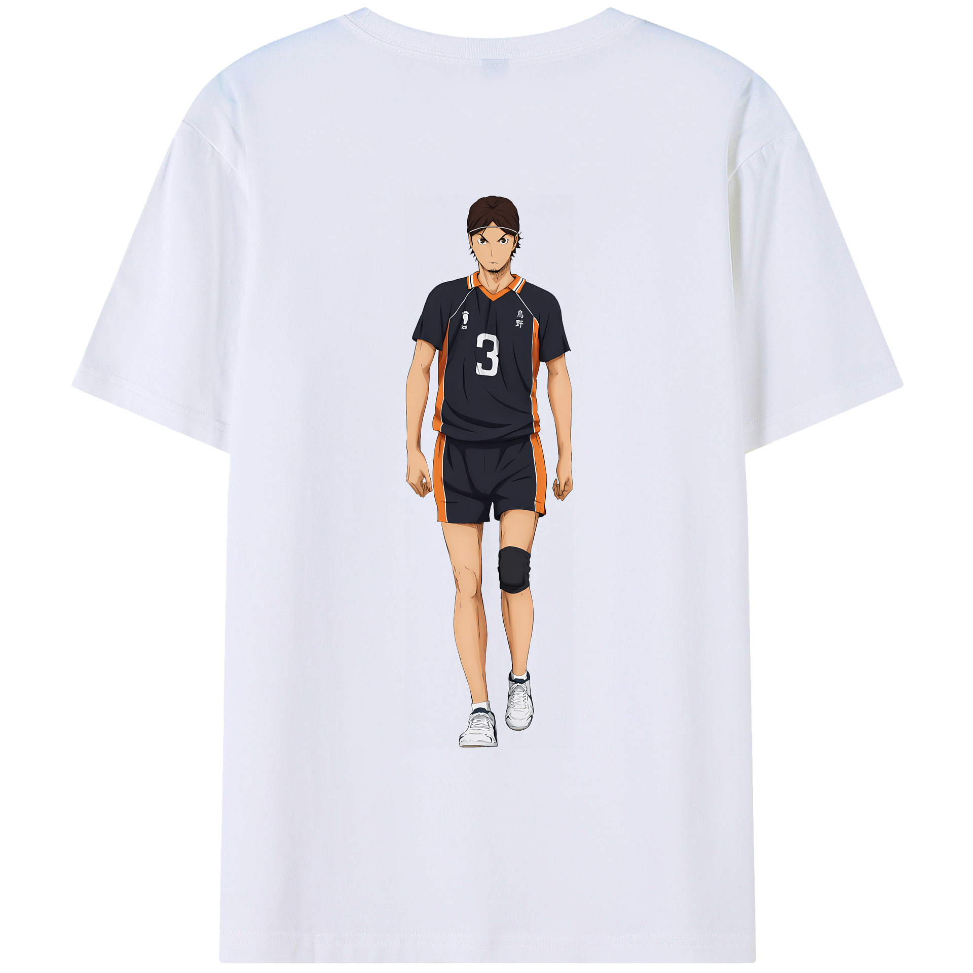 （画像用） ハイキュー!! Haikyu!! 綿100％ メンズ半袖Tシャツ（バックプリント） 通気性