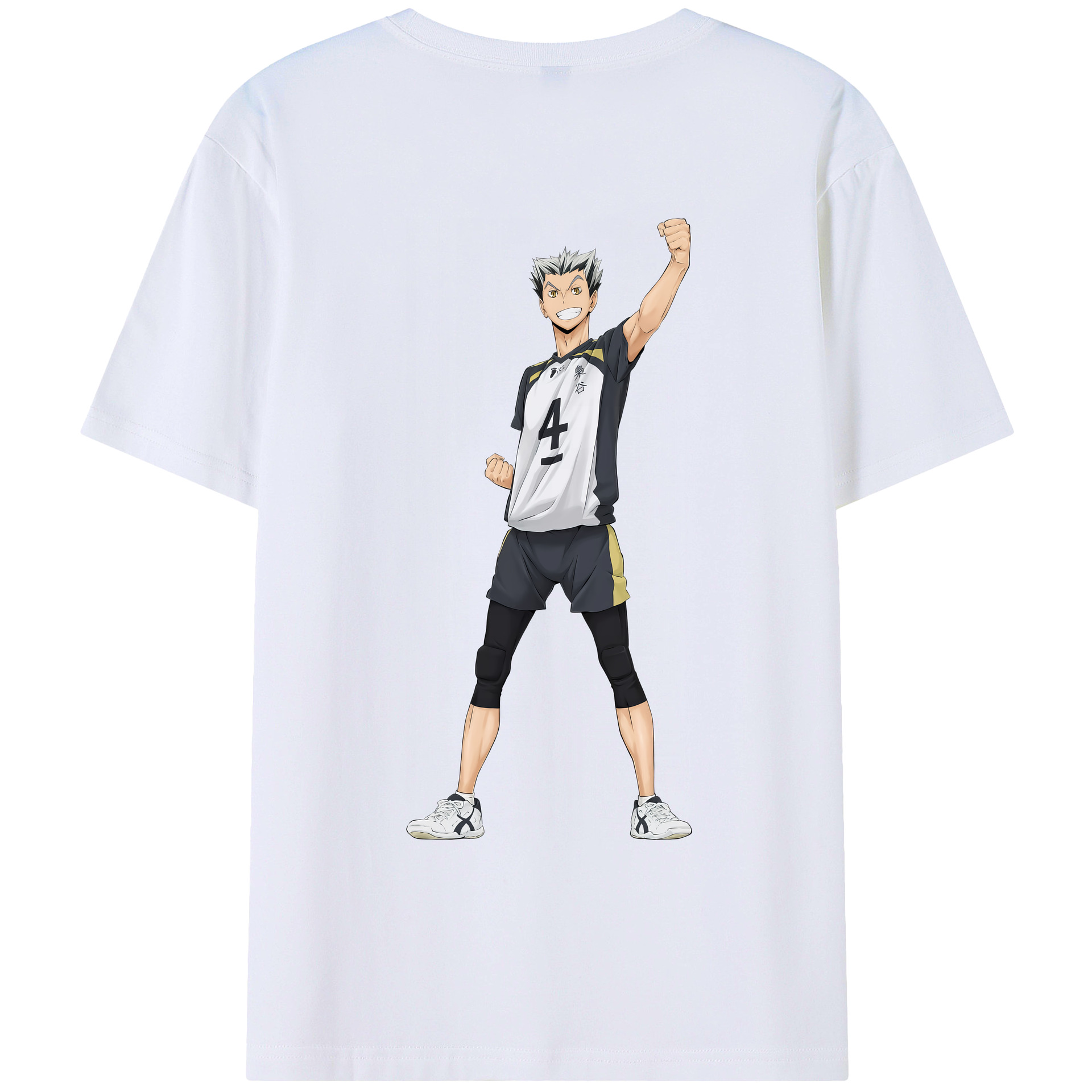（画像用） ハイキュー!! Haikyu!! 綿100％ メンズ半袖Tシャツ（バックプリント） 通気性