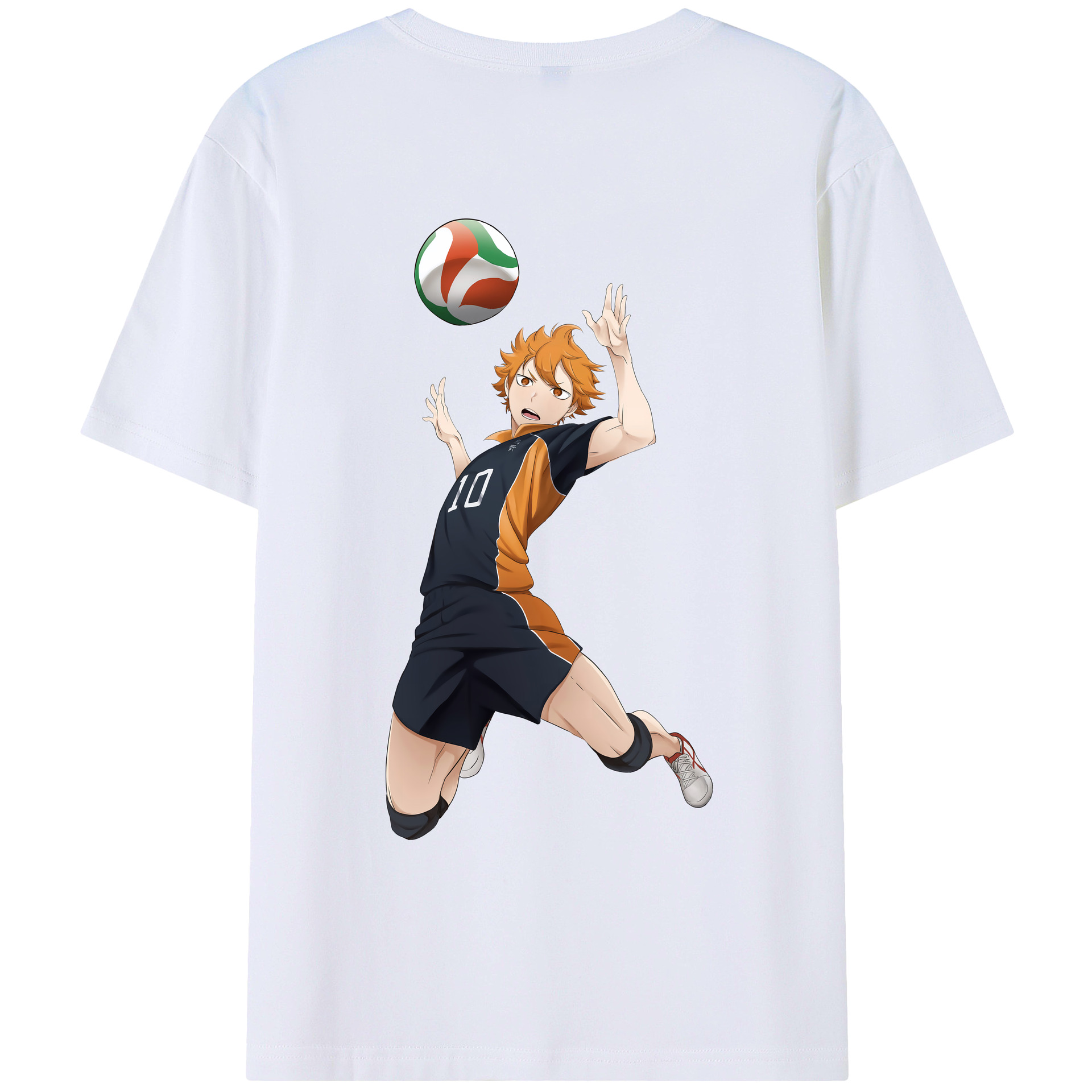 （画像用） ハイキュー!! Haikyu!! 綿100％ メンズ半袖Tシャツ（バックプリント） 通気性