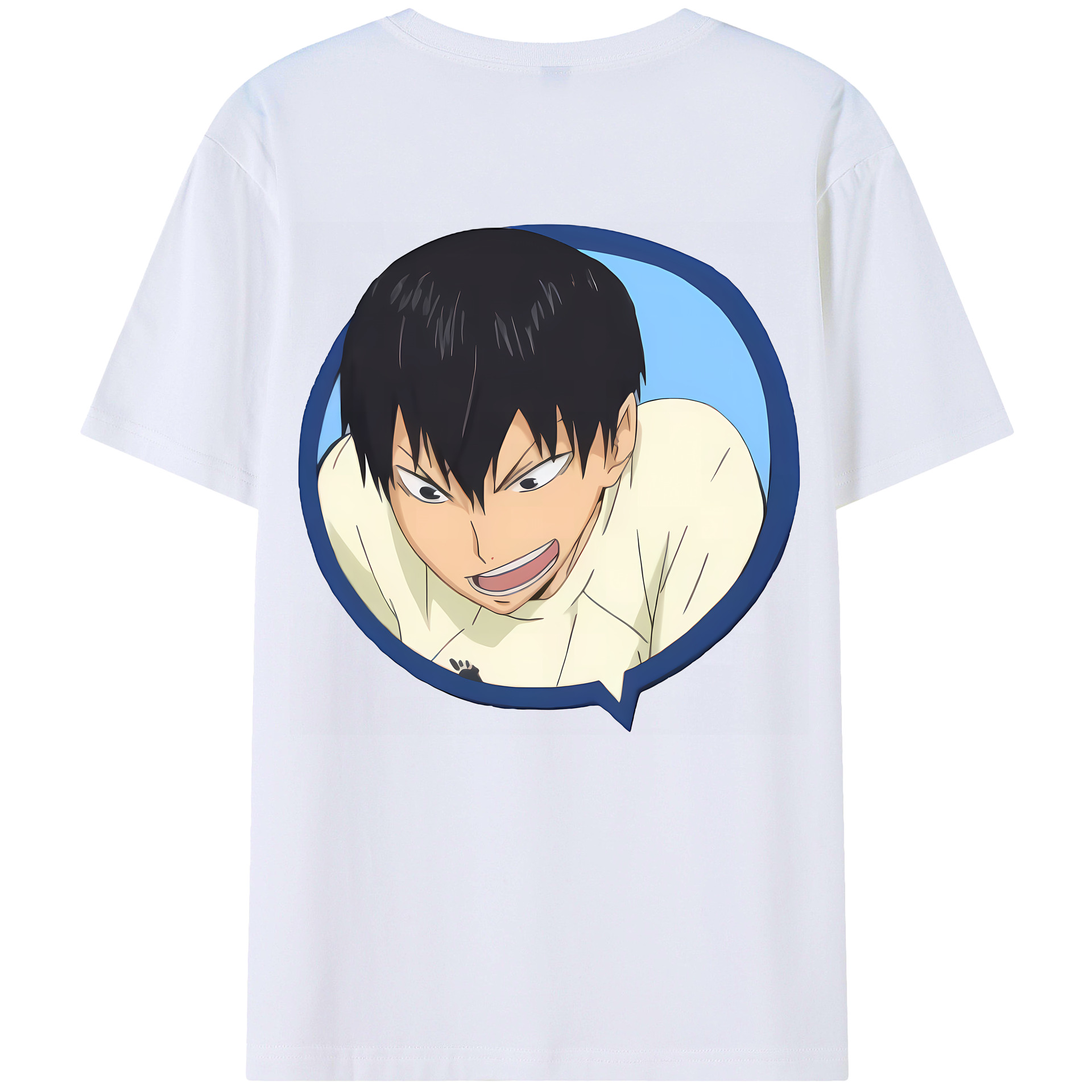 （画像用） ハイキュー!! Haikyu!! 綿100％ メンズ半袖Tシャツ（バックプリント） 通気性