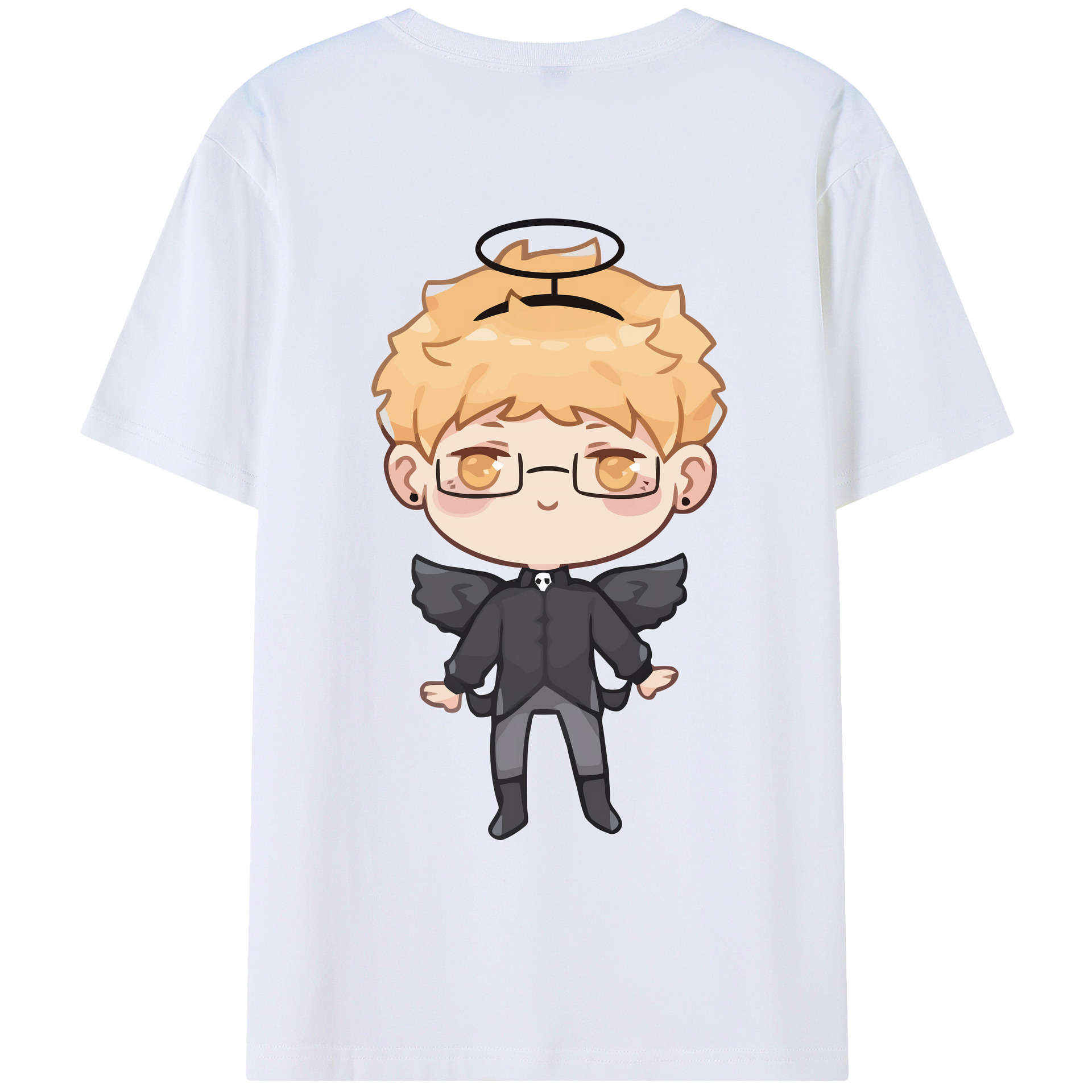 （画像用） ハイキュー!! Haikyu!! 綿100％ メンズ半袖Tシャツ（バックプリント） 通気性