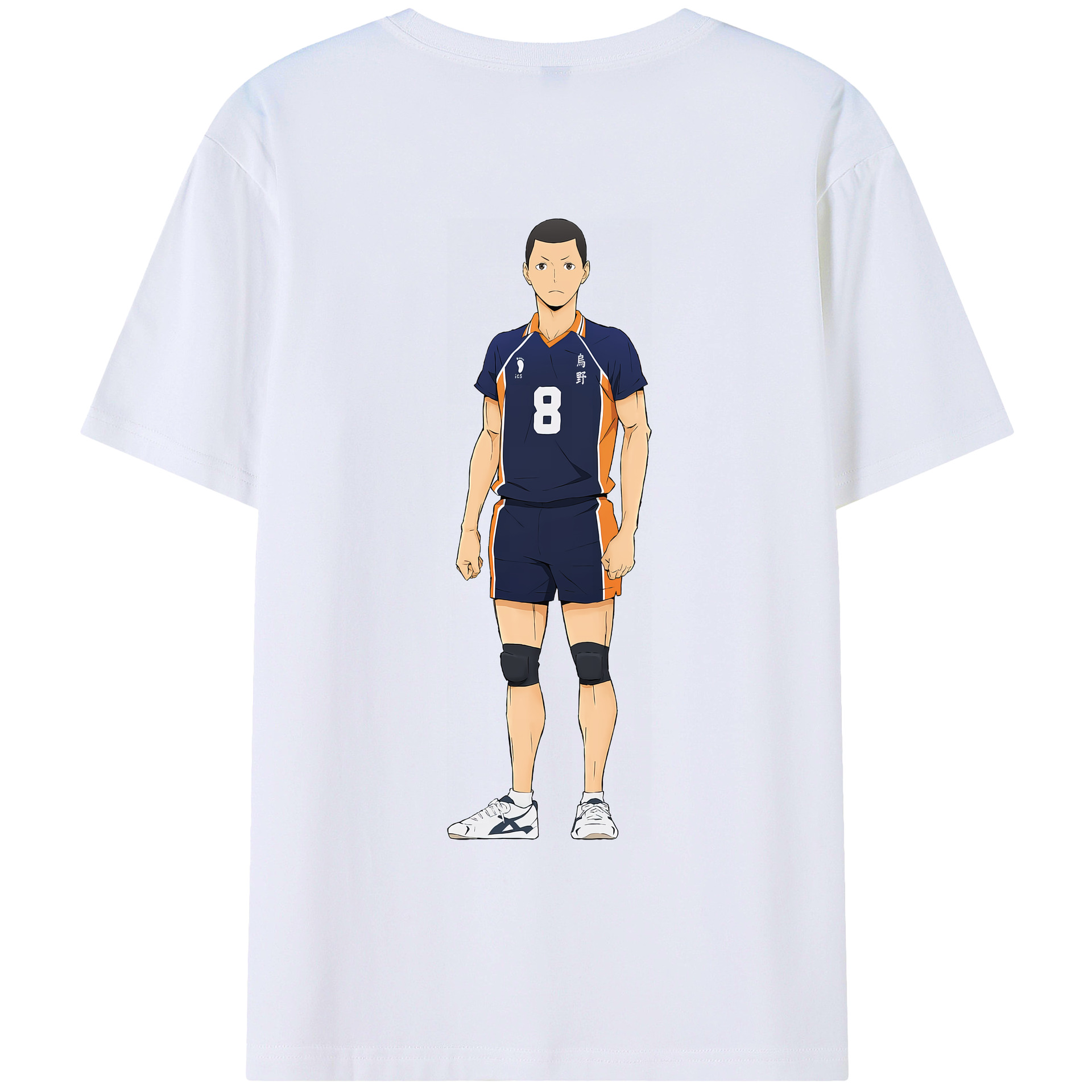 （画像用） ハイキュー!! Haikyu!! 綿100％ メンズ半袖Tシャツ（バックプリント） 通気性
