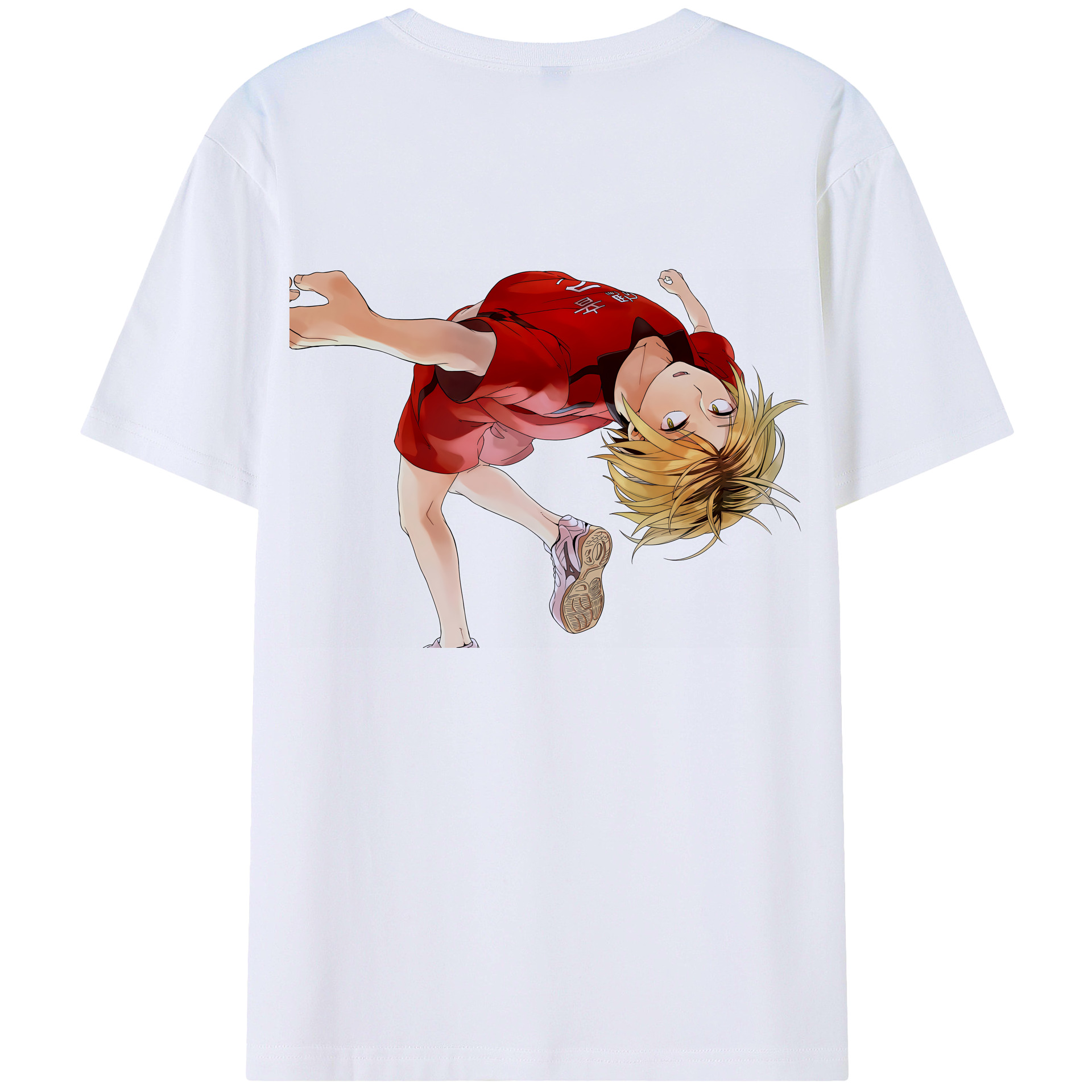 （画像用） ハイキュー!! Haikyu!! 綿100％ メンズ半袖Tシャツ（バックプリント） 通気性