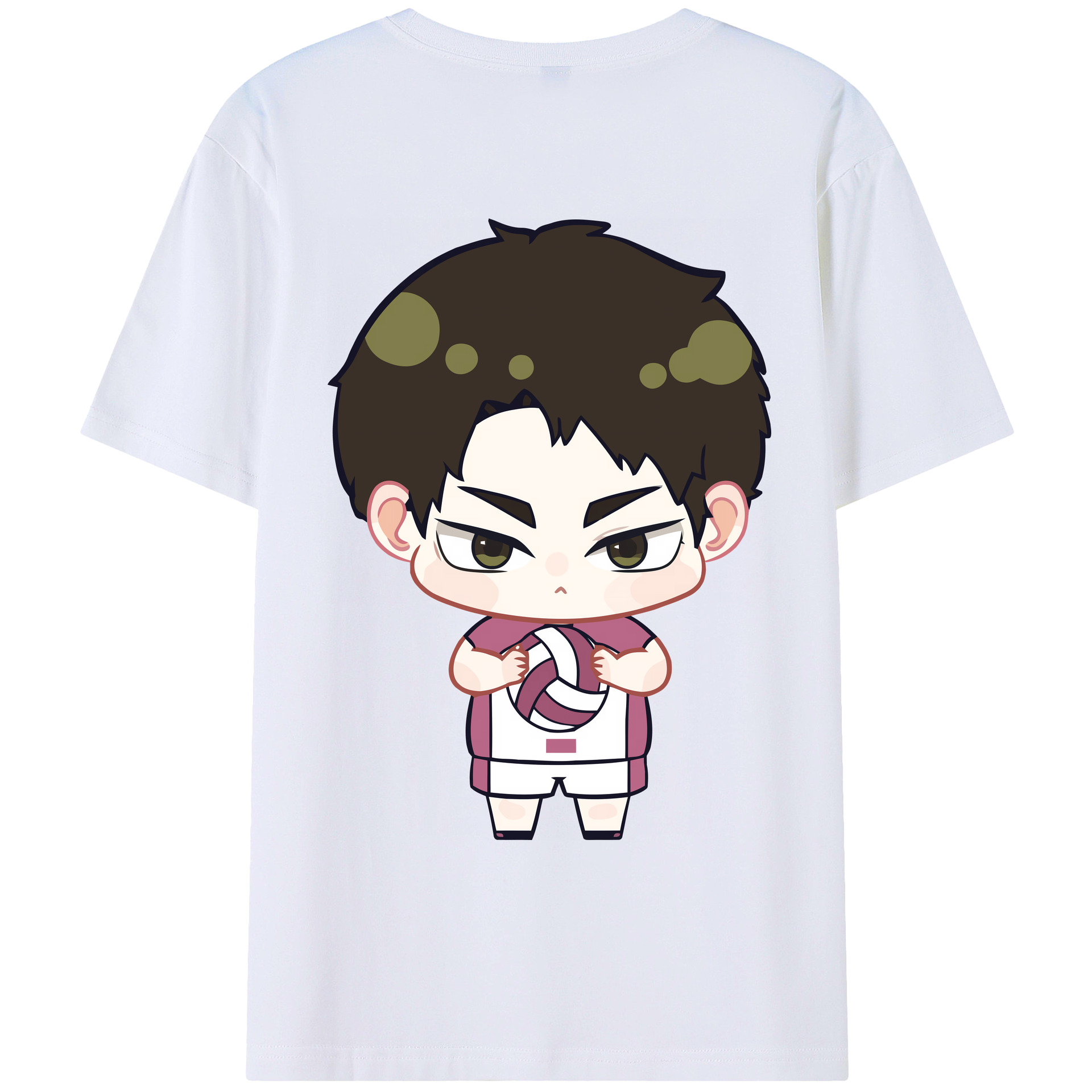 （画像用） ハイキュー!! Haikyu!! 綿100％ メンズ半袖Tシャツ（バックプリント） 通気性