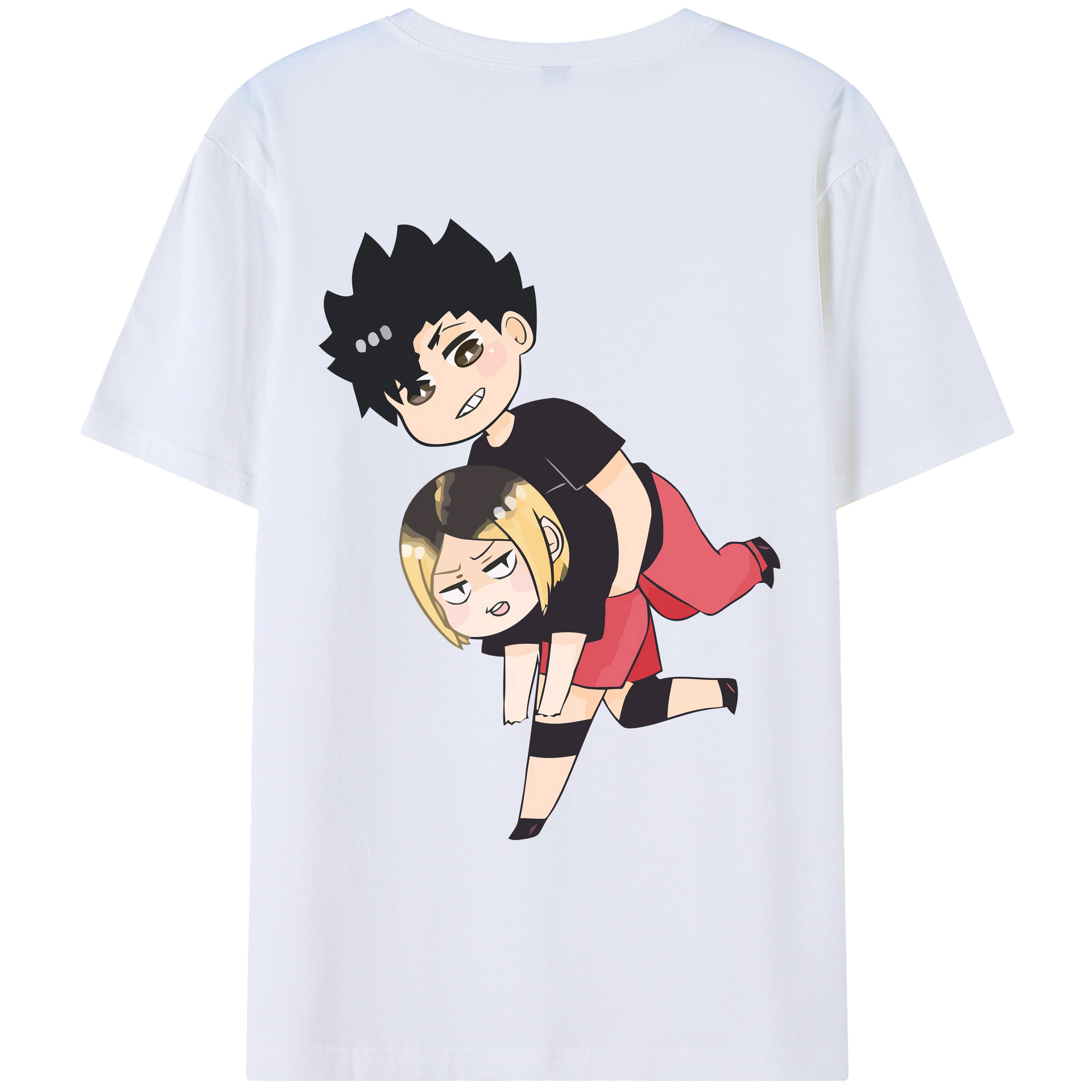 （画像用） ハイキュー!! Haikyu!! 綿100％ メンズ半袖Tシャツ（バックプリント） 通気性
