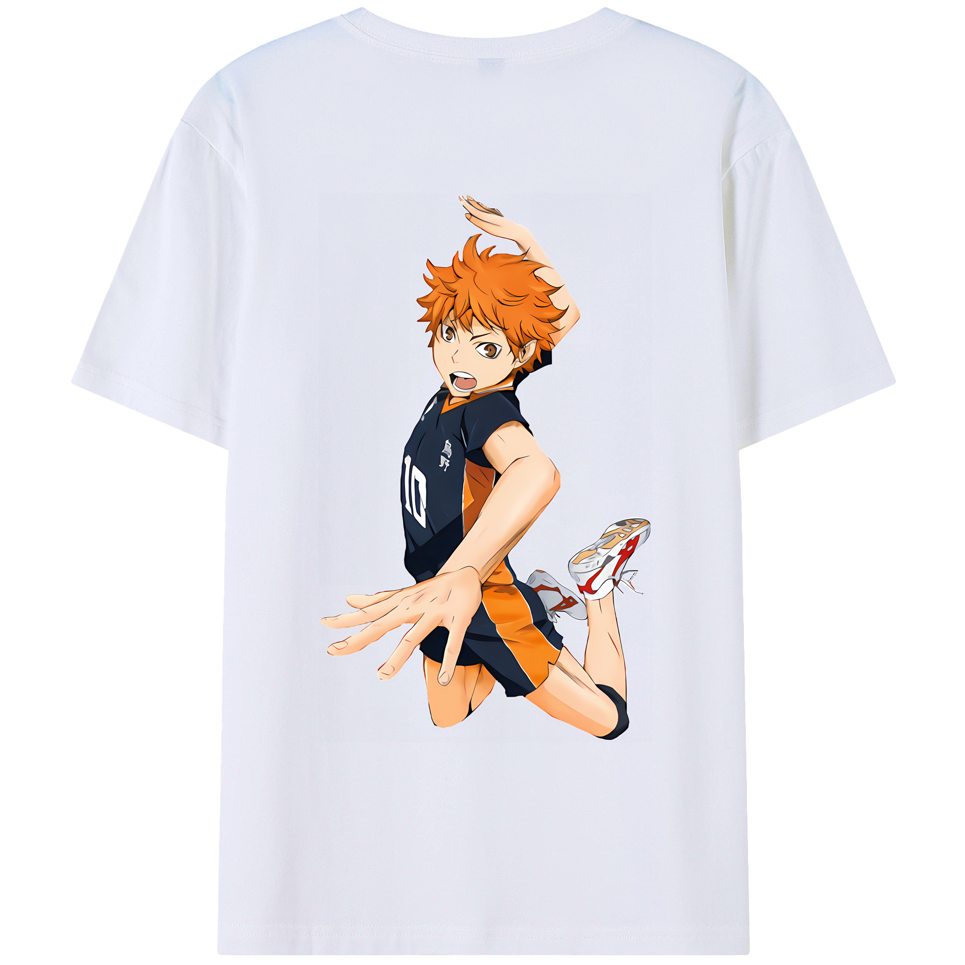 （画像用） ハイキュー!! Haikyu!! 綿100％ メンズ半袖Tシャツ（バックプリント） 通気性