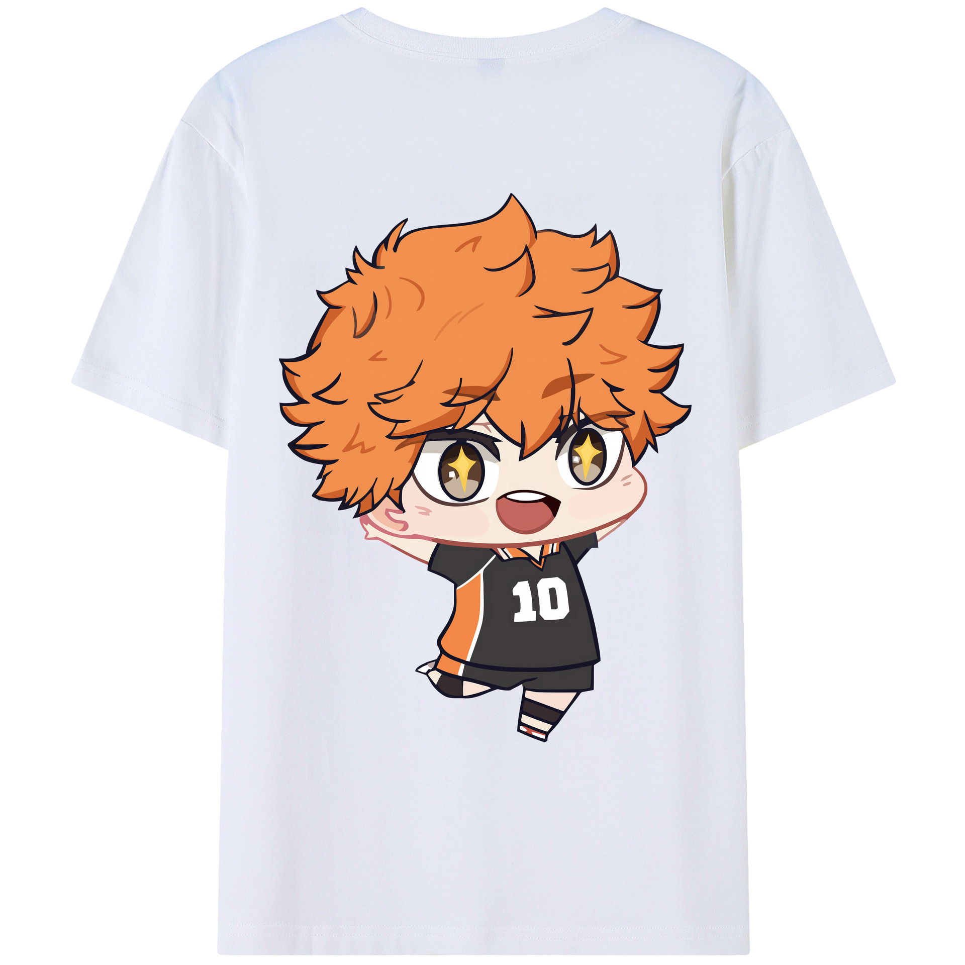（画像用） ハイキュー!! Haikyu!! 綿100％ メンズ半袖Tシャツ（バックプリント） 通気性