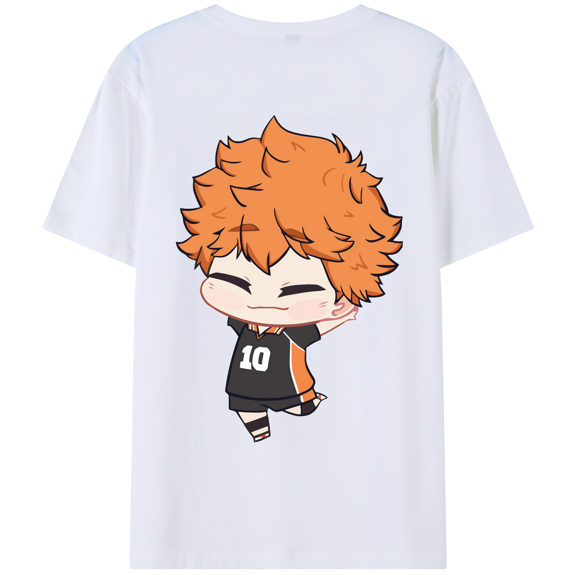 （画像用） ハイキュー!! Haikyu!! 綿100％ メンズ半袖Tシャツ（バックプリント） 通気性