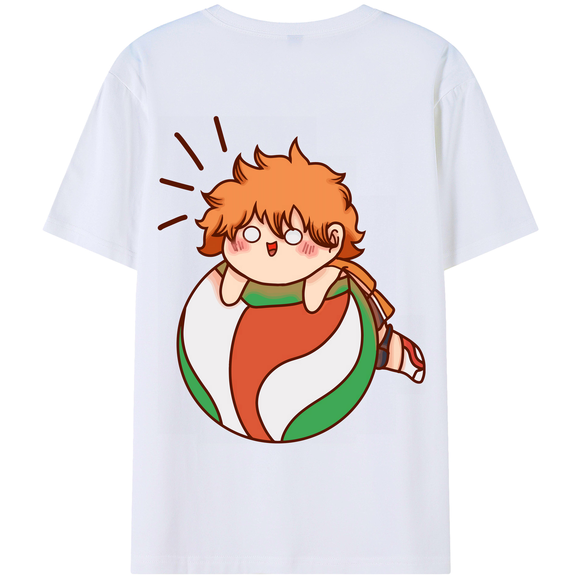 （画像用） ハイキュー!! Haikyu!! 綿100％ メンズ半袖Tシャツ（バックプリント） 通気性