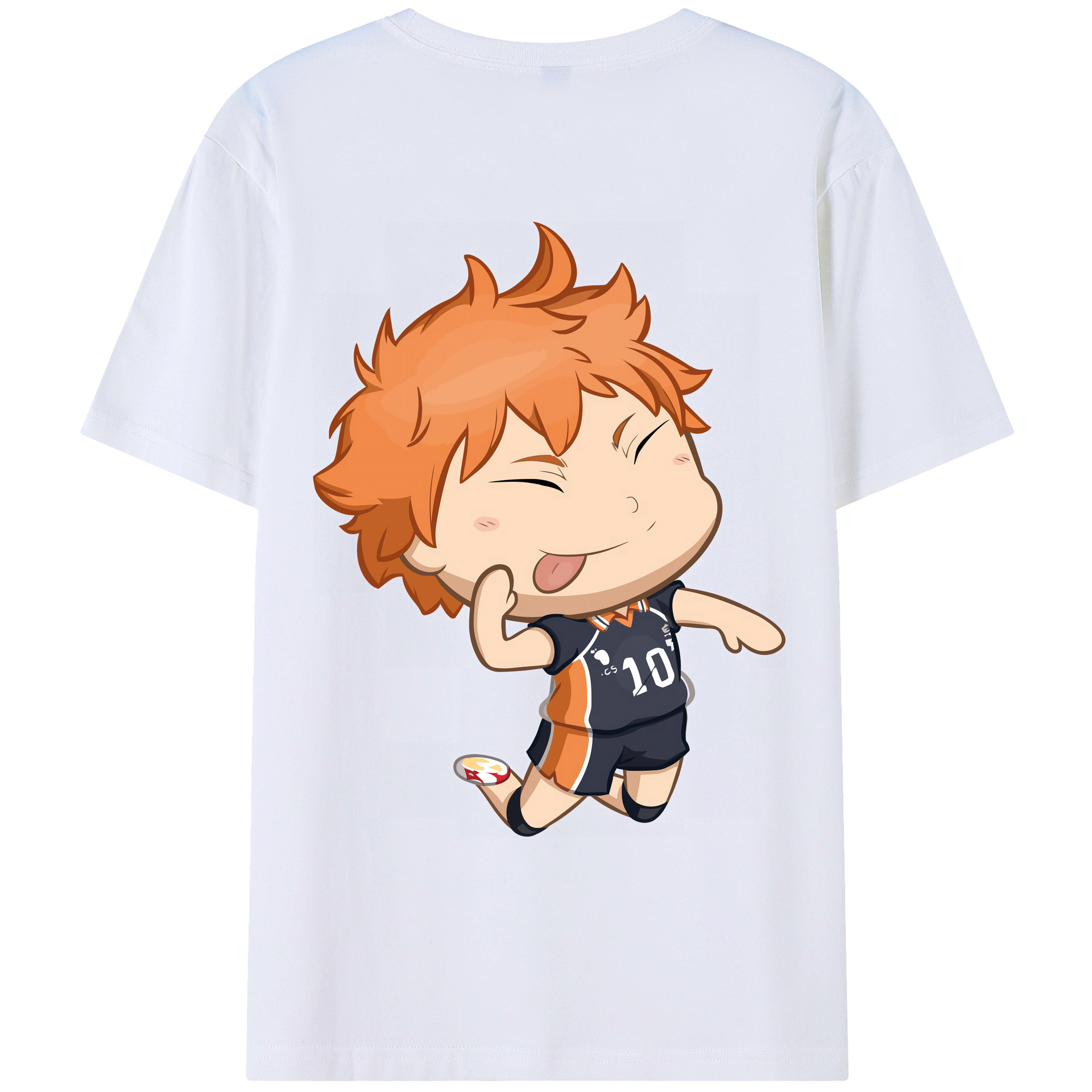 （画像用） ハイキュー!! Haikyu!! 綿100％ メンズ半袖Tシャツ（バックプリント） 通気性