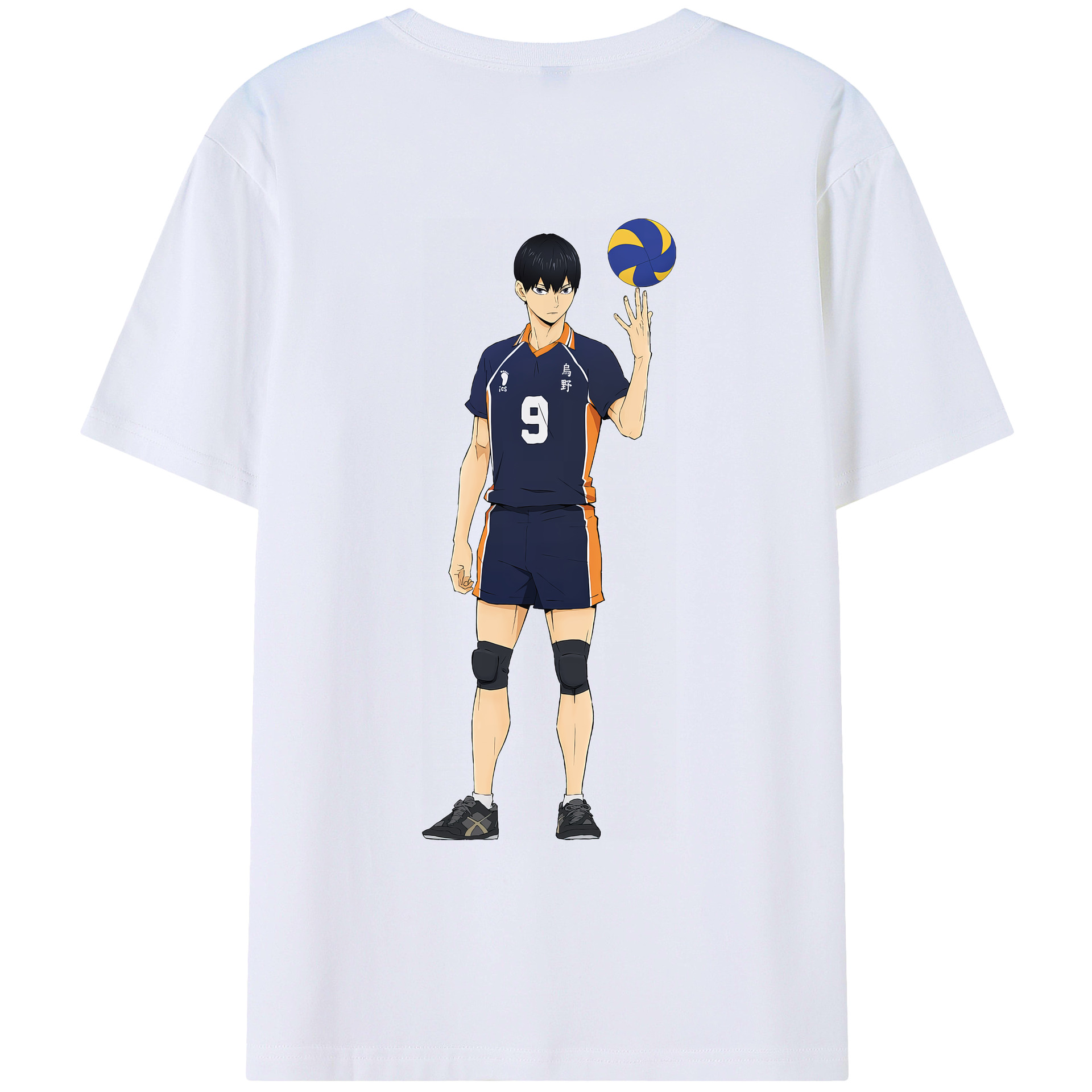 （画像用） ハイキュー!! Haikyu!! 綿100％ メンズ半袖Tシャツ（バックプリント） 通気性