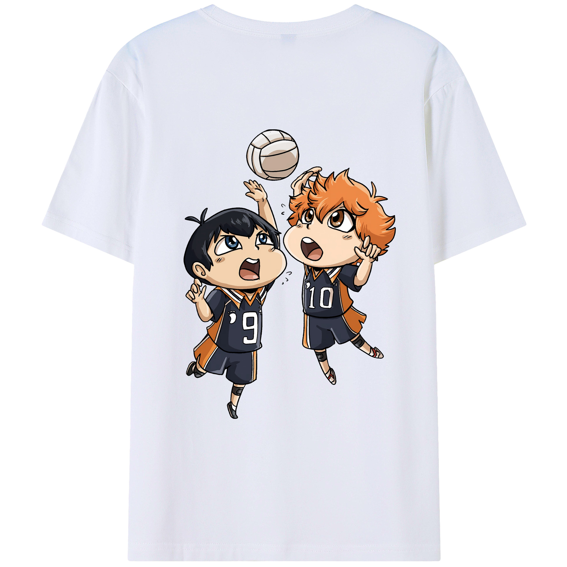 （画像用） ハイキュー!! Haikyu!! 綿100％ メンズ半袖Tシャツ（バックプリント） 通気性