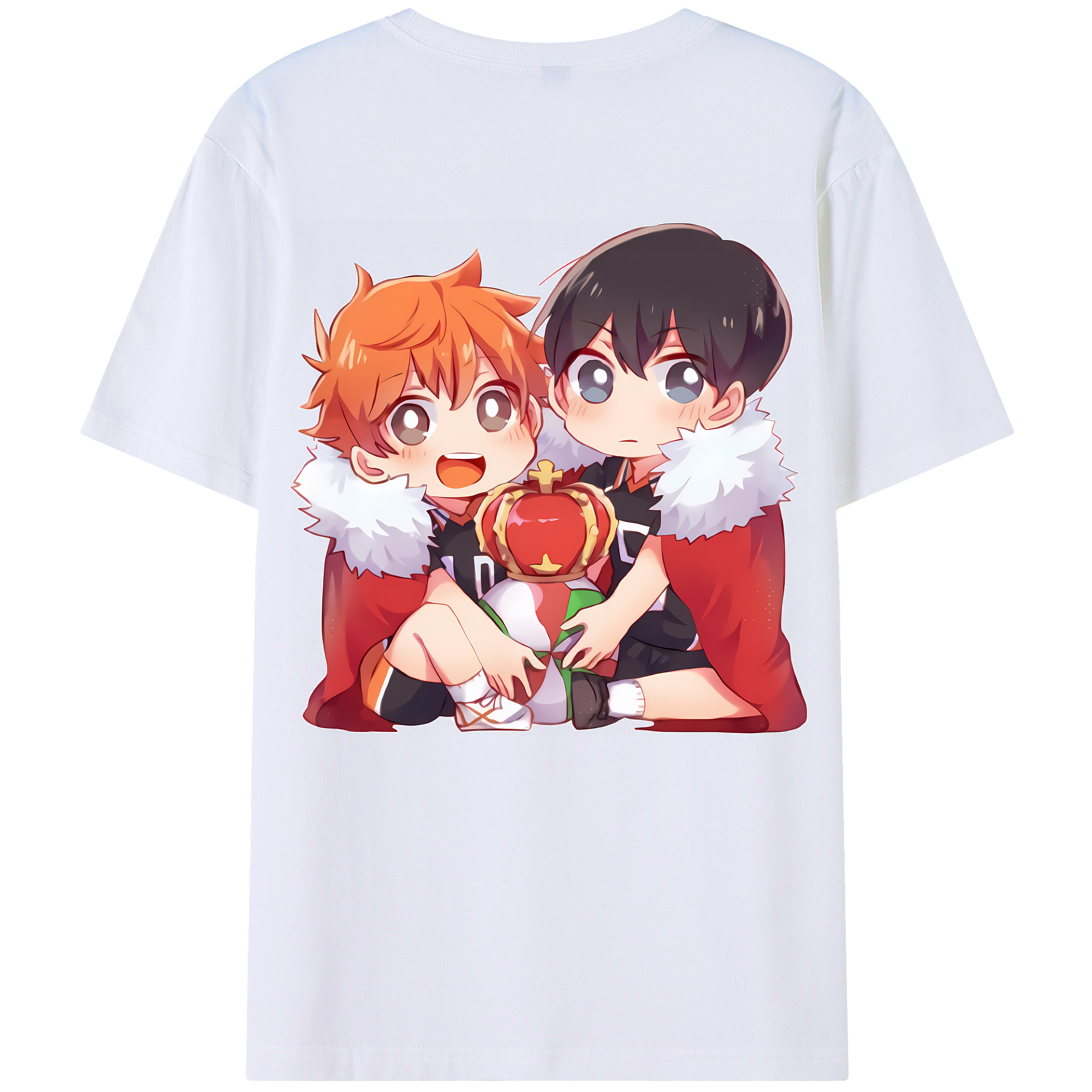 （画像用） ハイキュー!! Haikyu!! 綿100％ メンズ半袖Tシャツ（バックプリント） 通気性
