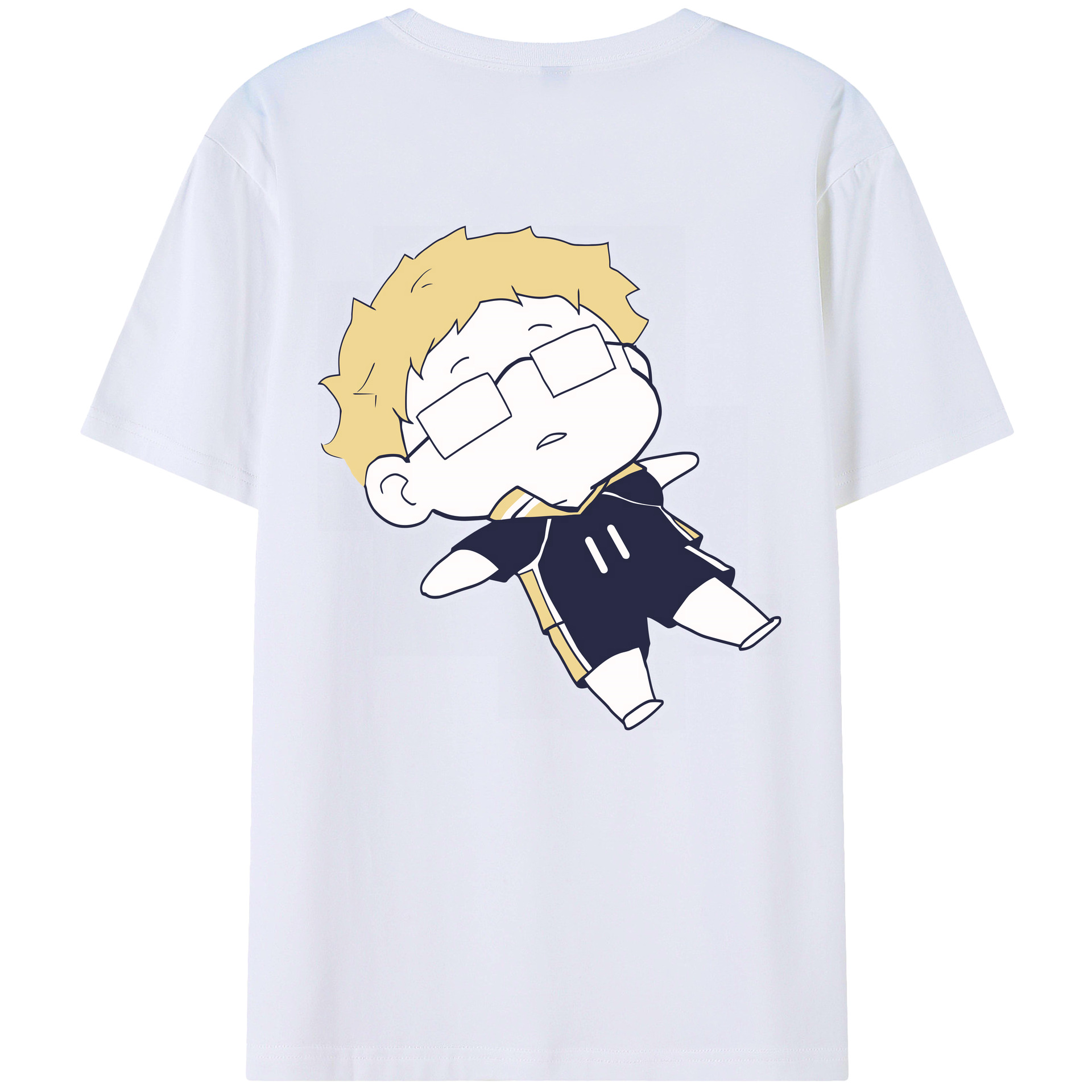 （画像用） ハイキュー!! Haikyu!! 綿100％ メンズ半袖Tシャツ（バックプリント） 通気性