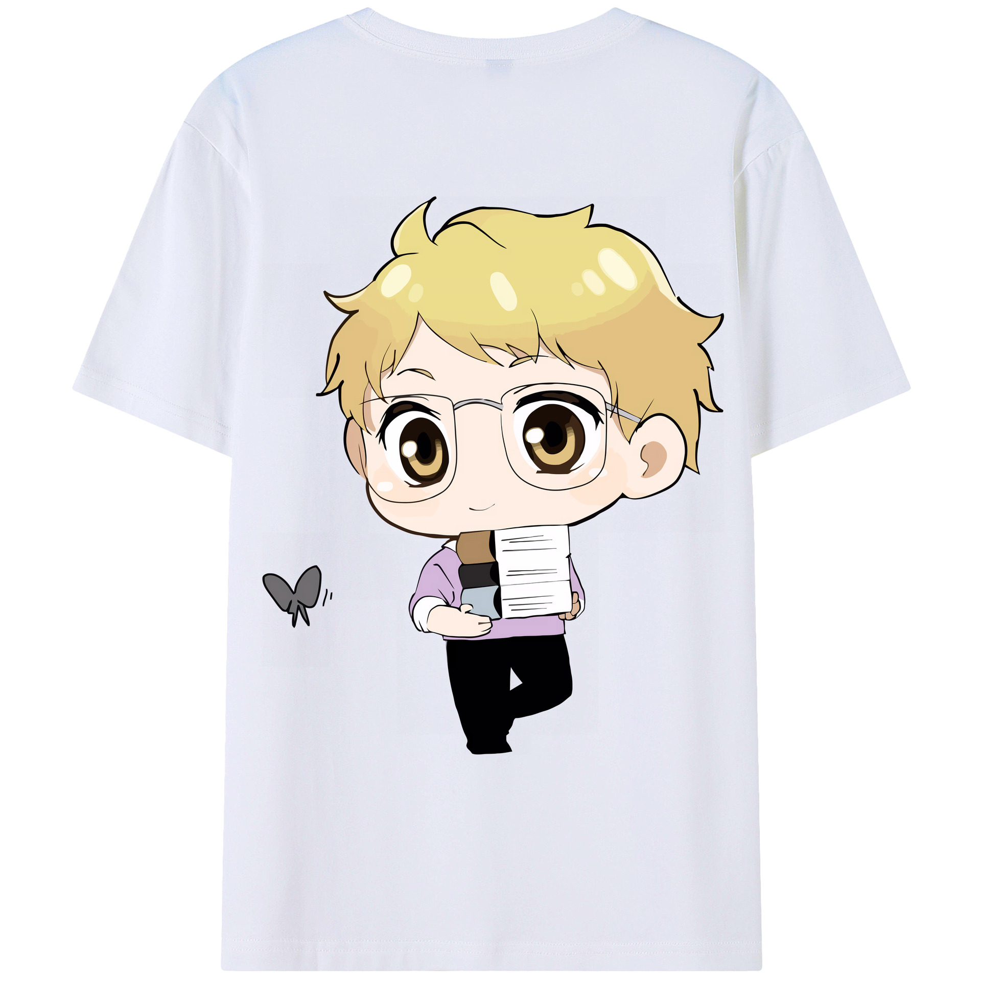 （画像用） ハイキュー!! Haikyu!! 綿100％ メンズ半袖Tシャツ（バックプリント） 通気性
