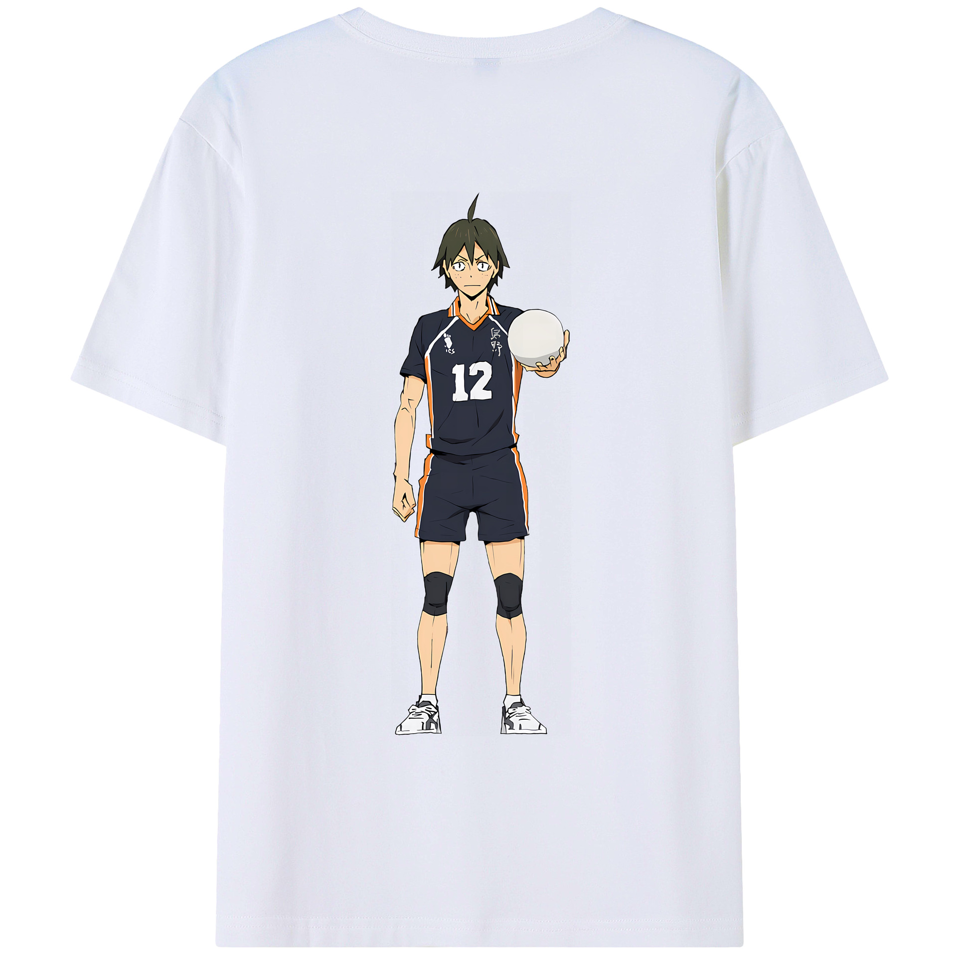 （画像用） ハイキュー!! Haikyu!! 綿100％ メンズ半袖Tシャツ（バックプリント） 通気性