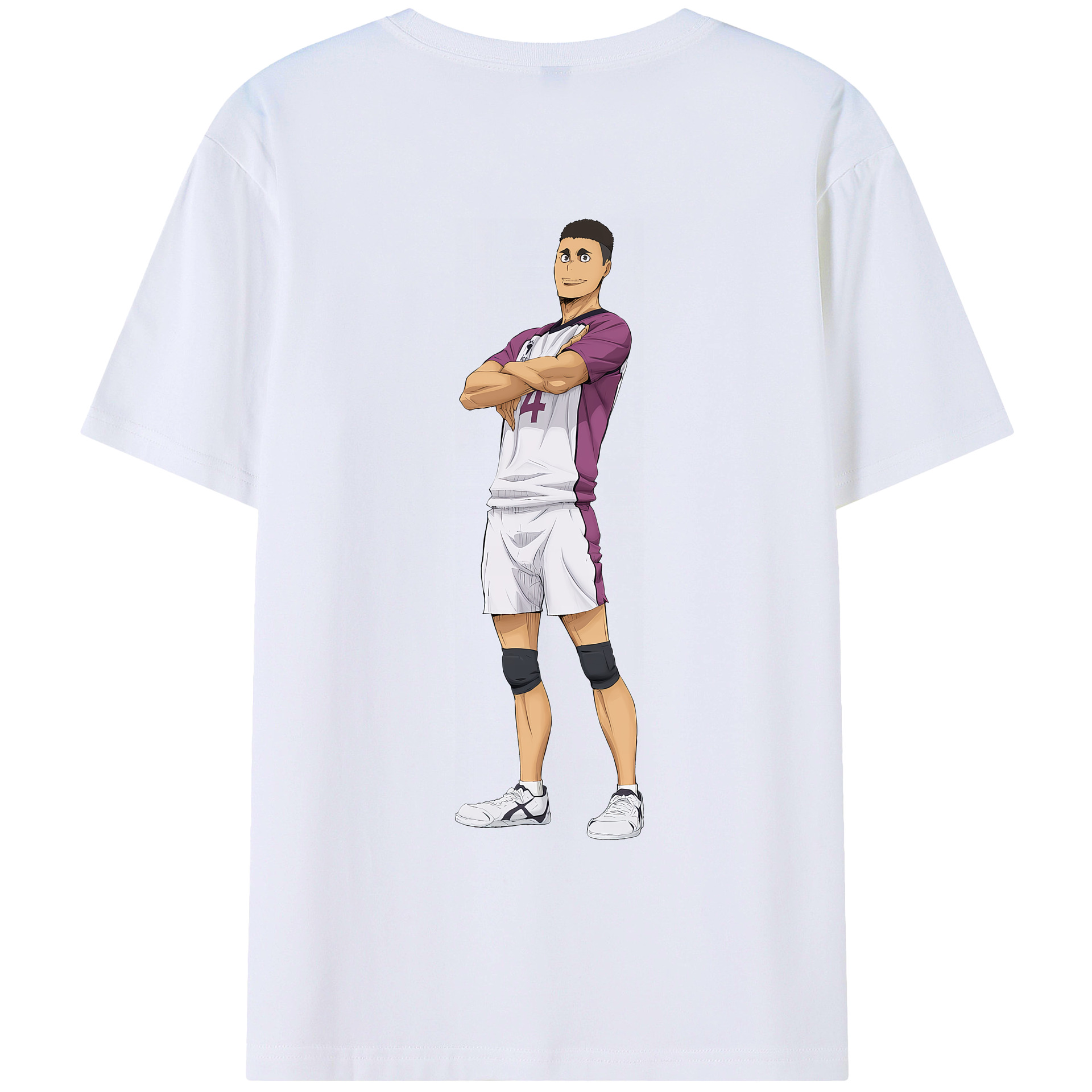 （画像用） ハイキュー!! Haikyu!! 綿100％ メンズ半袖Tシャツ（バックプリント） 通気性