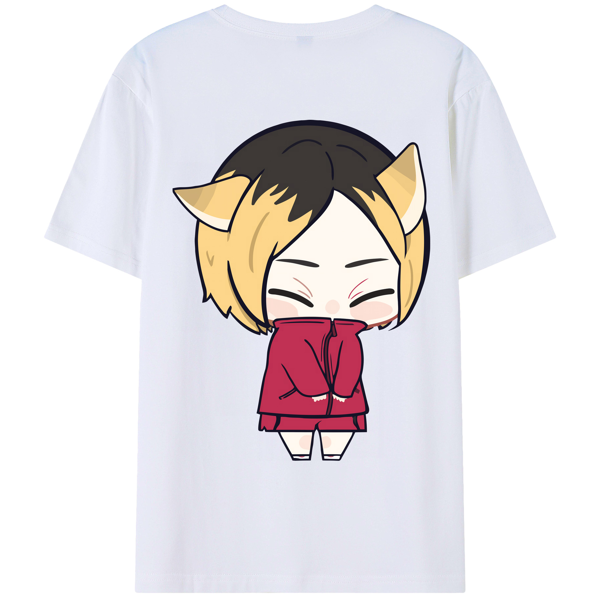 （画像用） ハイキュー!! Haikyu!! 綿100％ メンズ半袖Tシャツ（バックプリント） 通気性