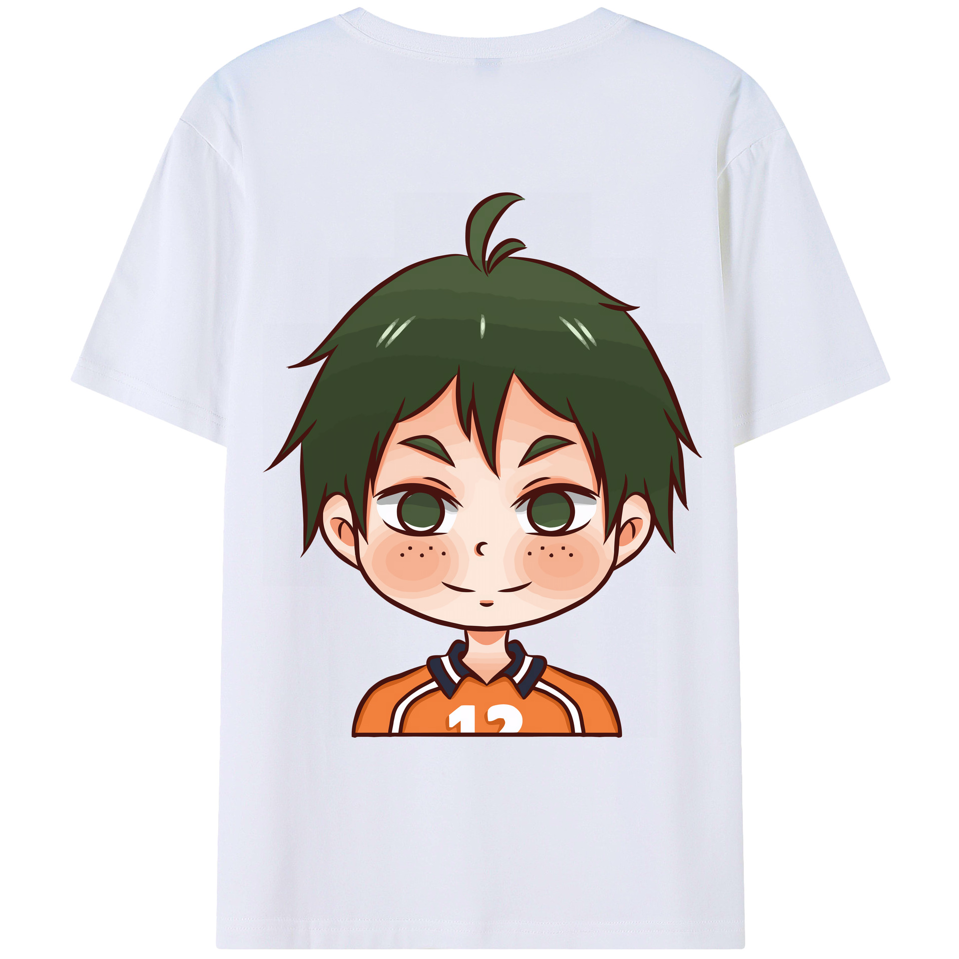 （画像用） ハイキュー!! Haikyu!! 綿100％ メンズ半袖Tシャツ（バックプリント） 通気性