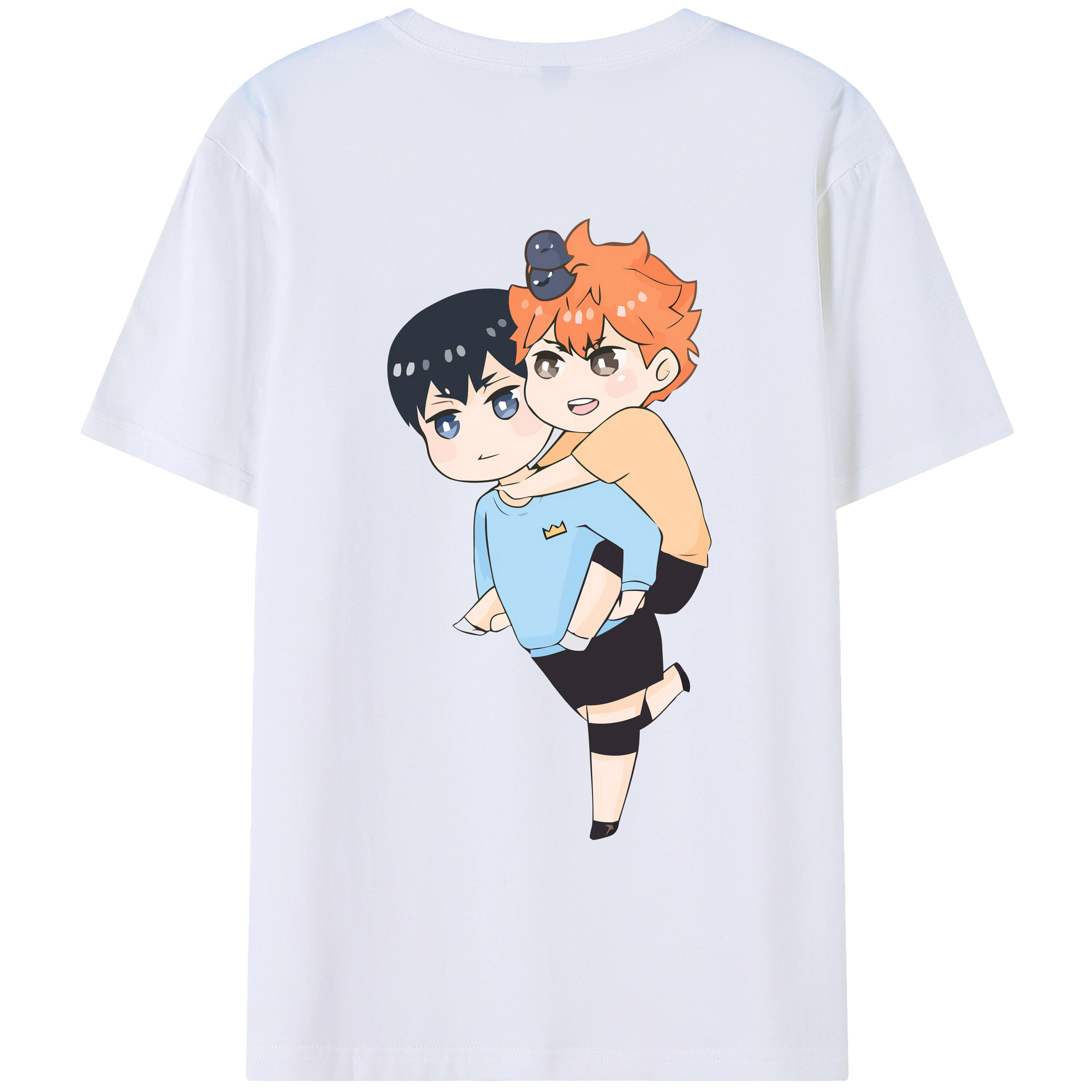 （画像用） ハイキュー!! Haikyu!! 綿100％ メンズ半袖Tシャツ（バックプリント） 通気性