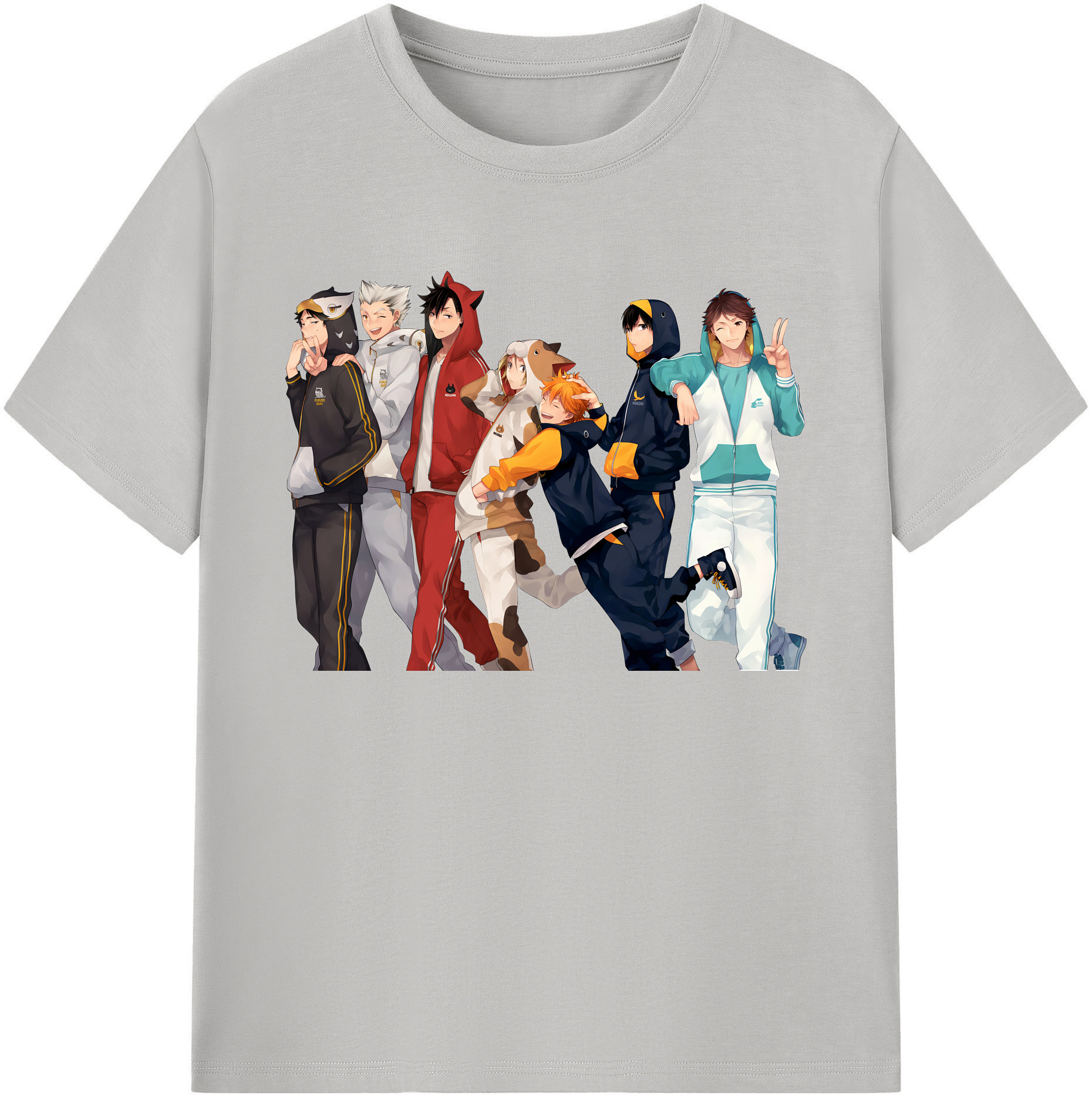 （画像用） ハイキュー!! Haikyu!! 綿100％ メンズ半袖Tシャツ｜肌触りやわらか＆通気性