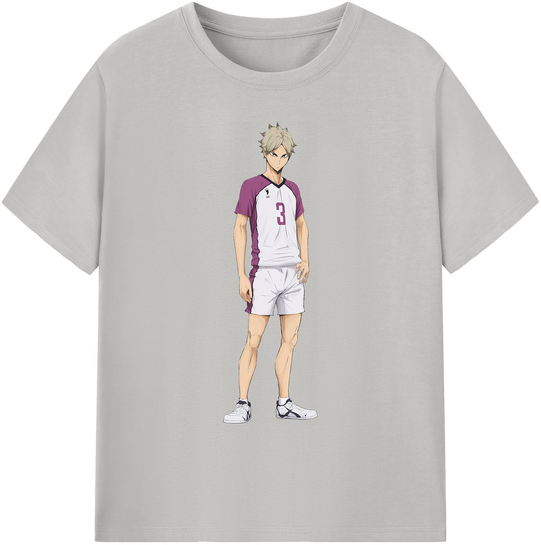 （画像用） ハイキュー!! Haikyu!! 綿100％ メンズ半袖Tシャツ｜肌触りやわらか＆通気性