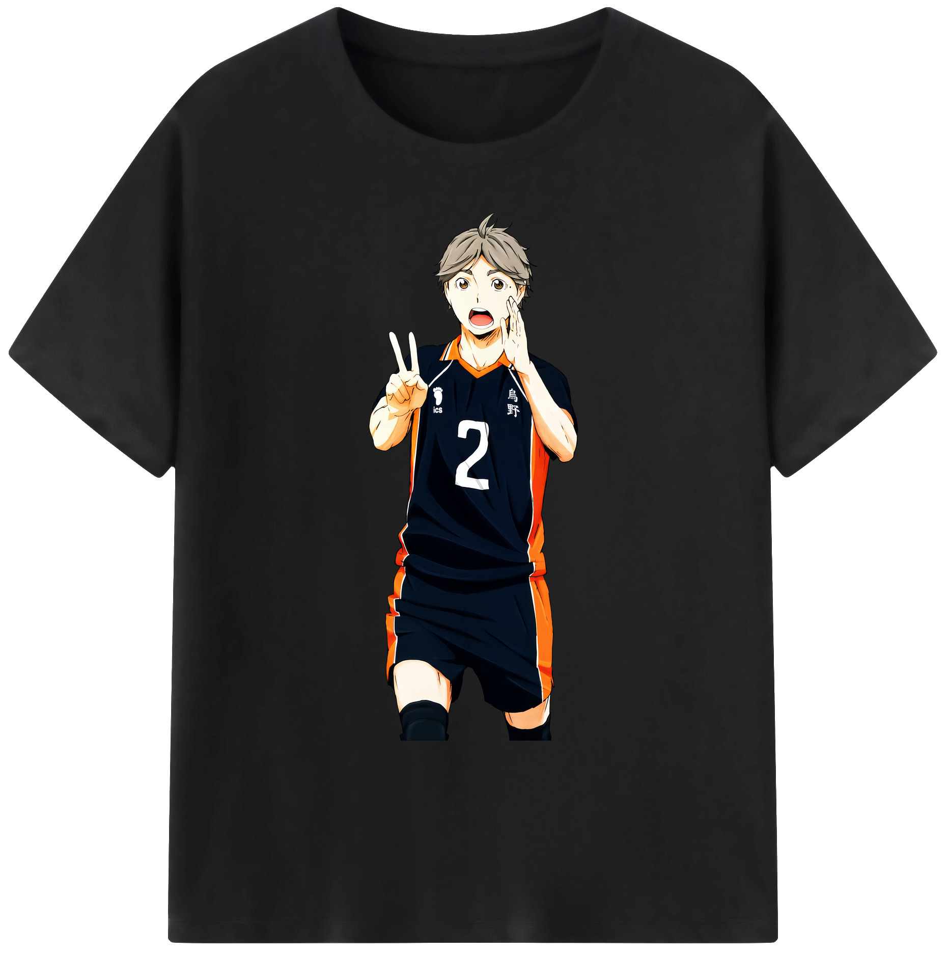 （画像用） ハイキュー!! Haikyu!! 綿100％ メンズ半袖Tシャツ｜肌触りやわらか＆通気性
