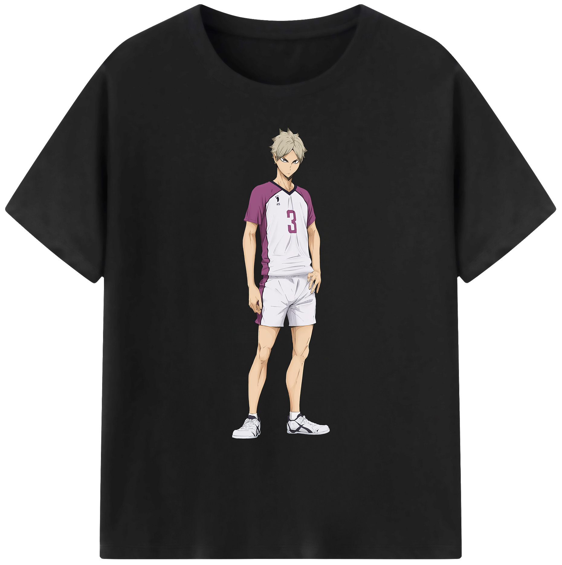 （画像用） ハイキュー!! Haikyu!! 綿100％ メンズ半袖Tシャツ｜肌触りやわらか＆通気性
