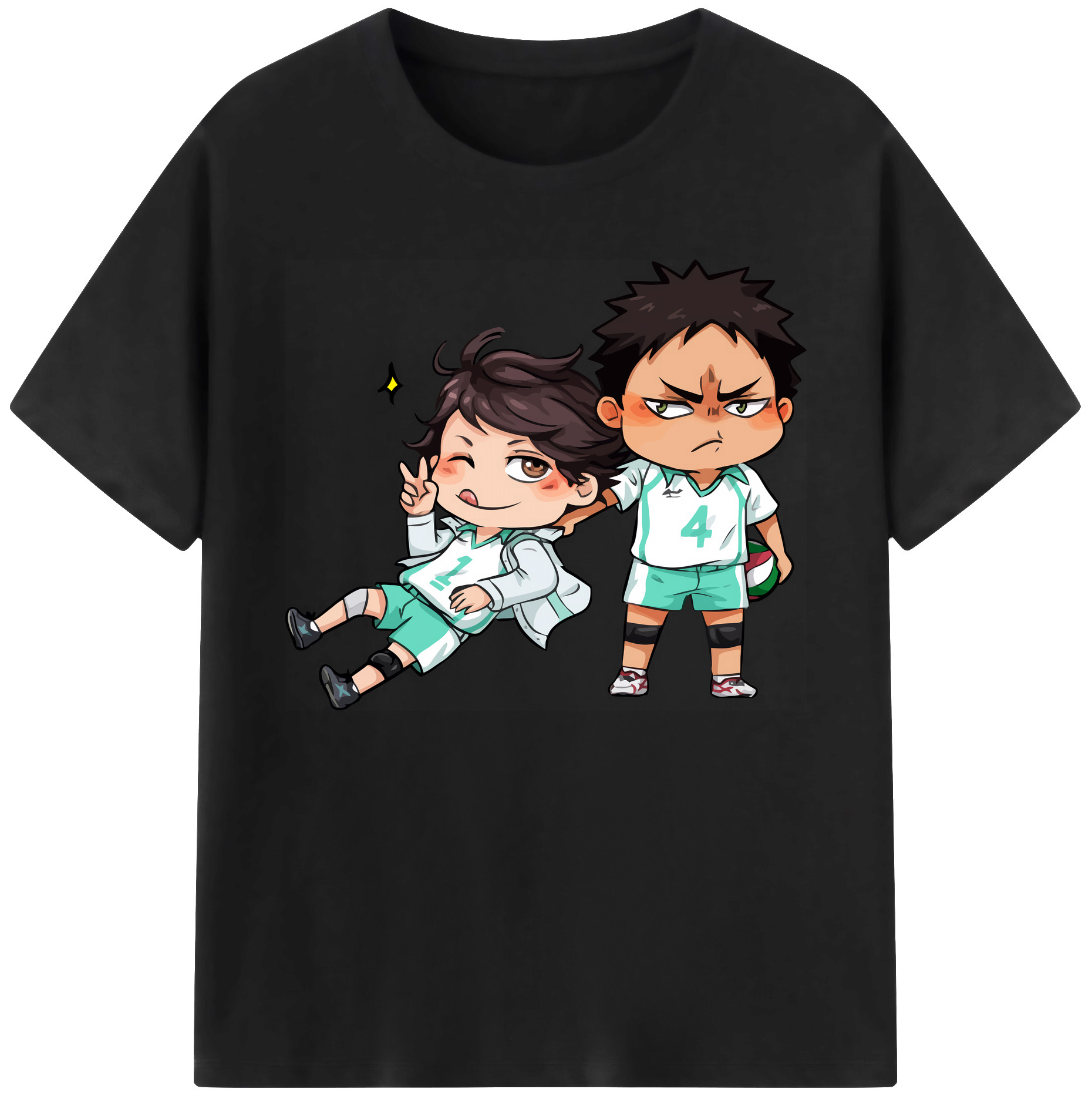 （画像用） ハイキュー!! Haikyu!! 綿100％ メンズ半袖Tシャツ｜肌触りやわらか＆通気性