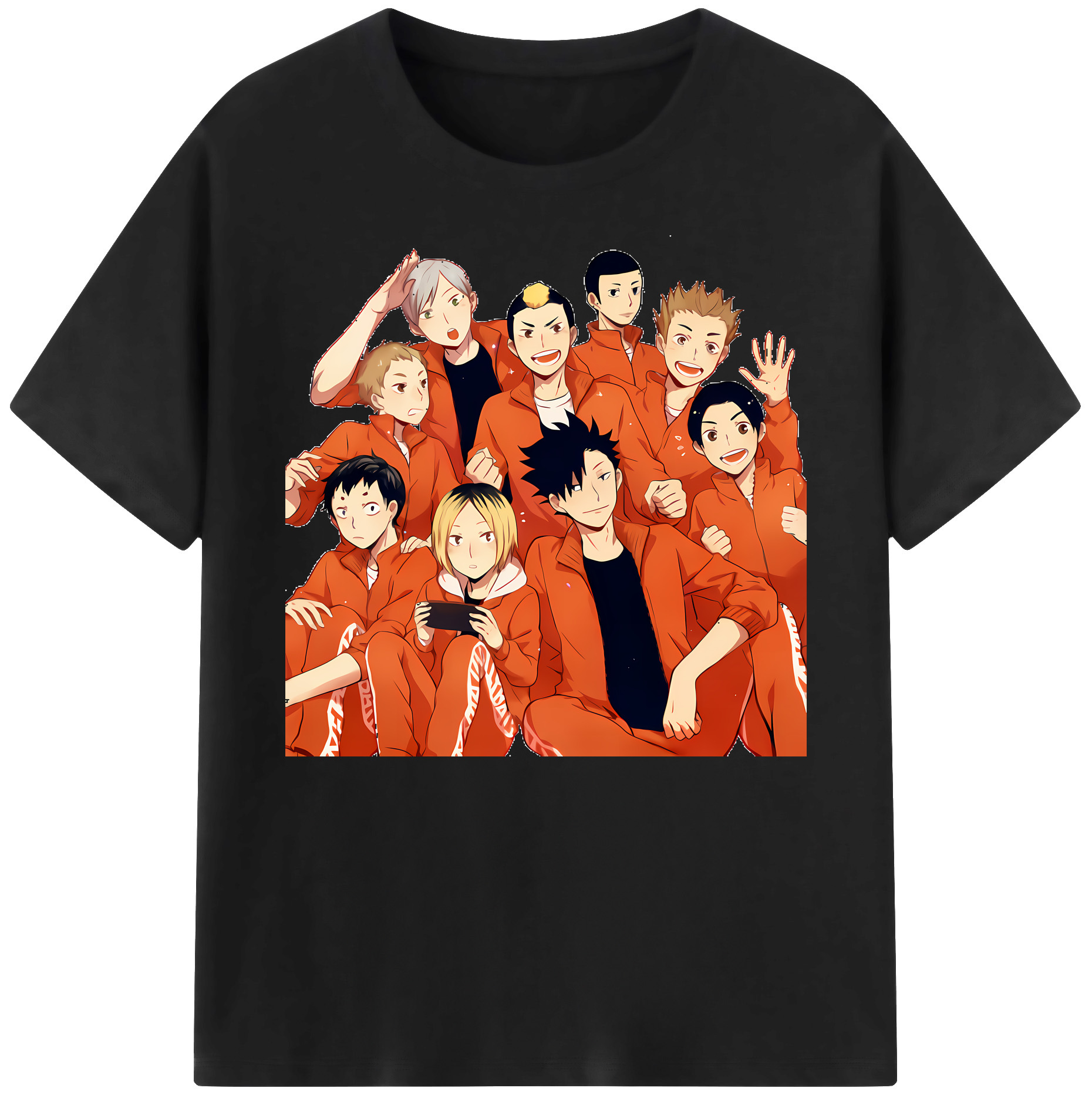 （画像用） ハイキュー!! Haikyu!! 綿100％ メンズ半袖Tシャツ｜肌触りやわらか＆通気性