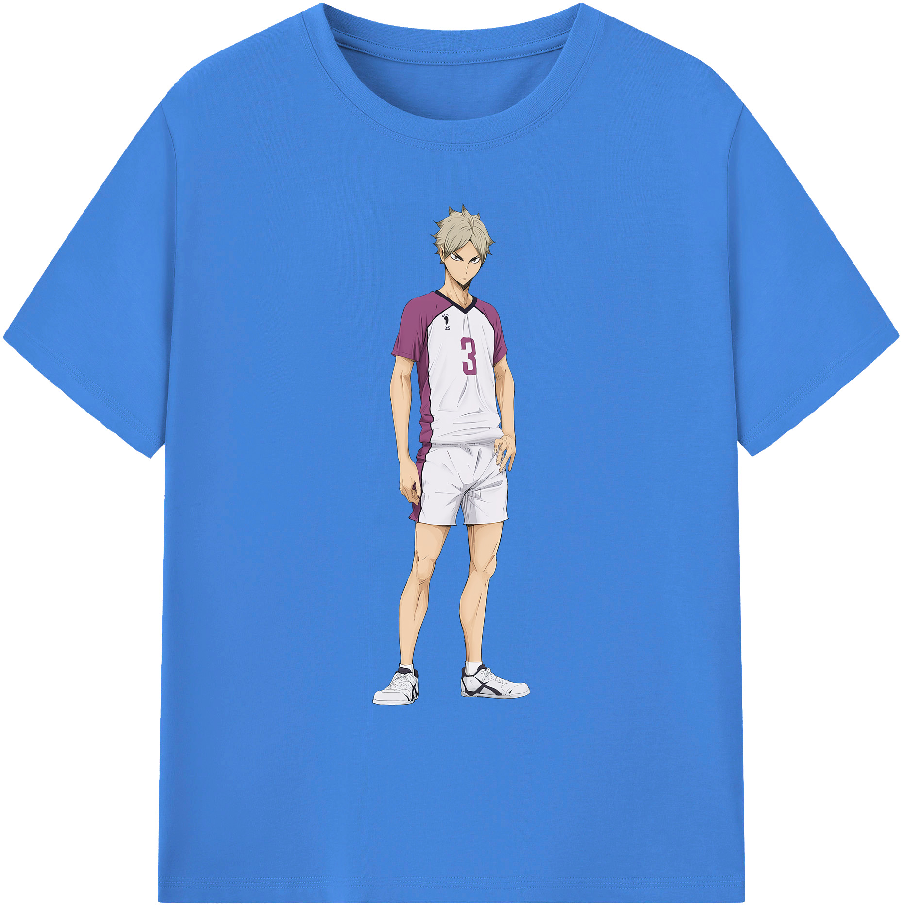 （画像用） ハイキュー!! Haikyu!! 綿100％ メンズ半袖Tシャツ｜肌触りやわらか＆通気性