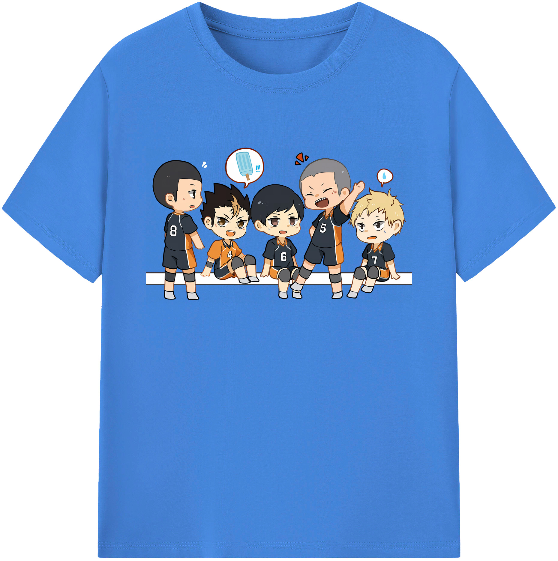 （画像用） ハイキュー!! Haikyu!! 綿100％ メンズ半袖Tシャツ｜肌触りやわらか＆通気性