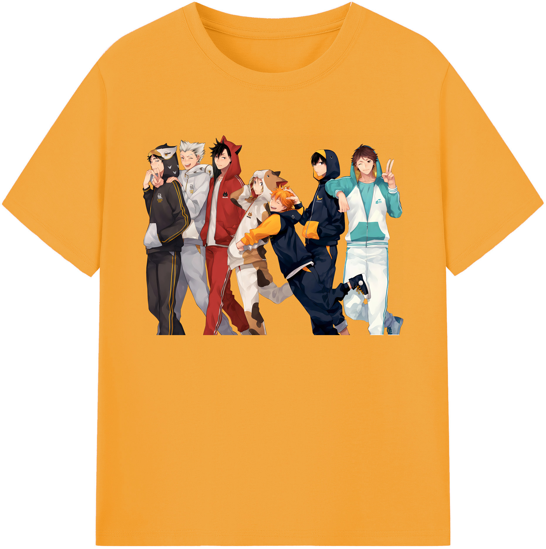 （画像用） ハイキュー!! Haikyu!! 綿100％ メンズ半袖Tシャツ｜肌触りやわらか＆通気性