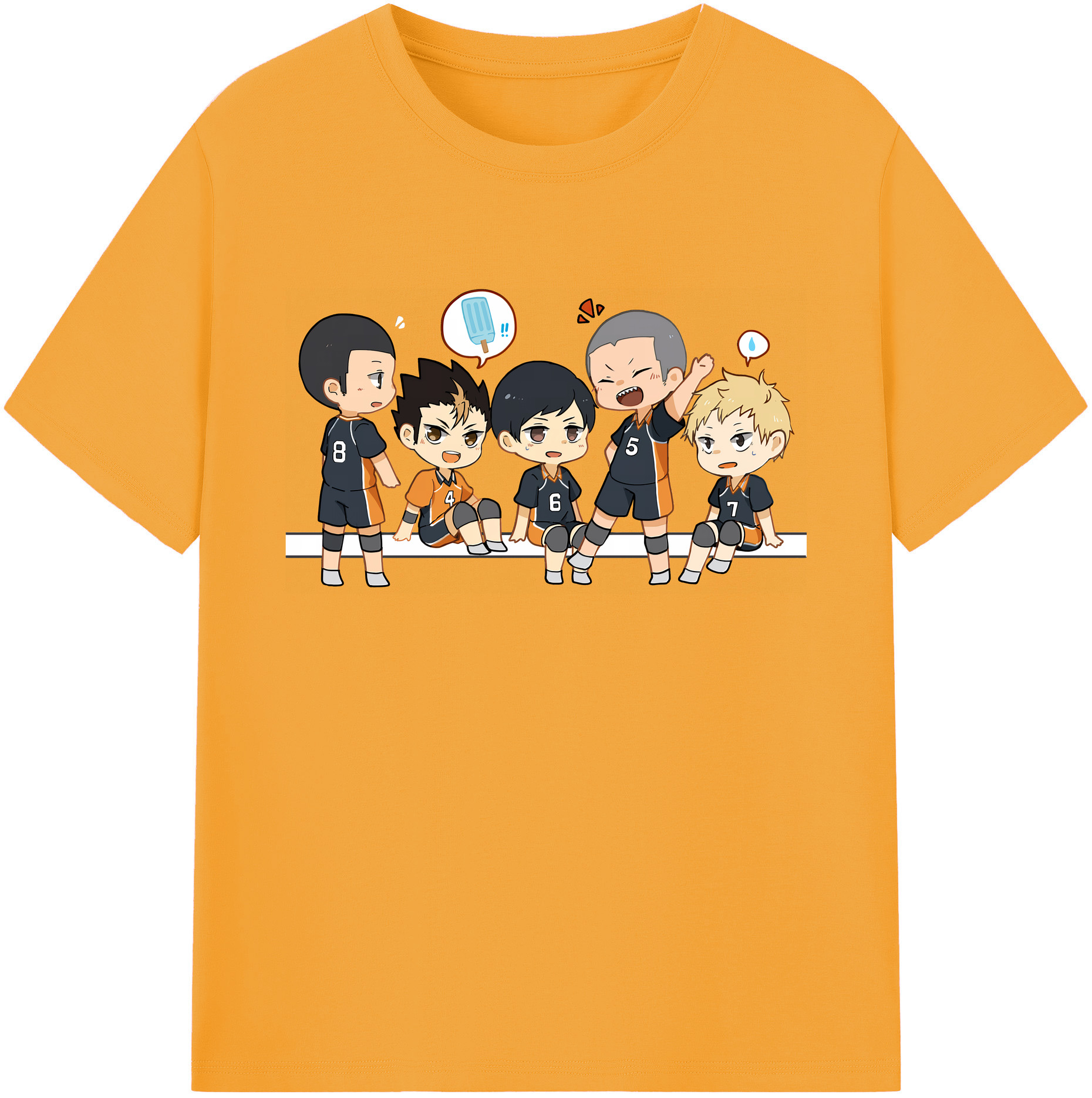 （画像用） ハイキュー!! Haikyu!! 綿100％ メンズ半袖Tシャツ｜肌触りやわらか＆通気性