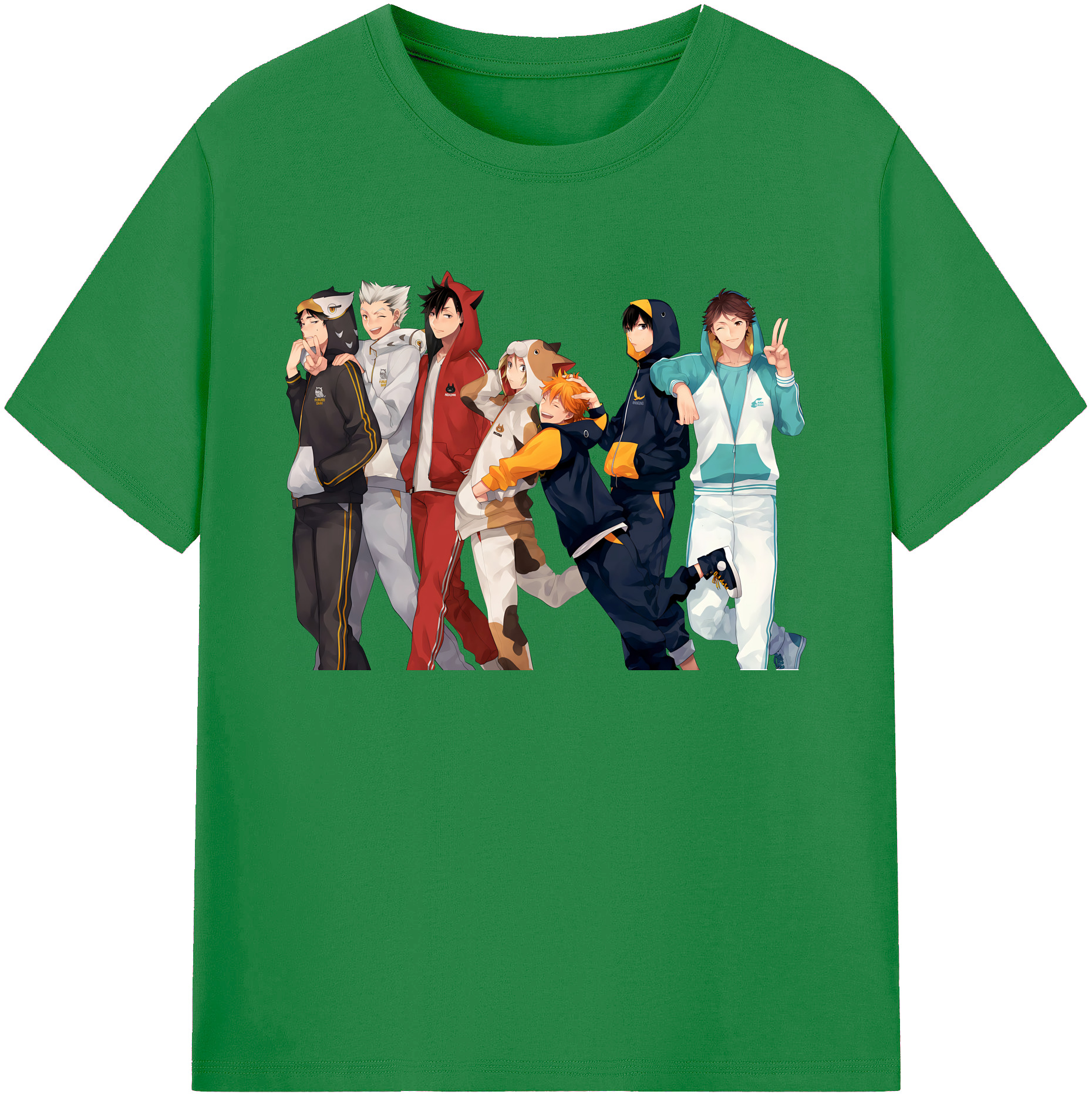 （画像用） ハイキュー!! Haikyu!! 綿100％ メンズ半袖Tシャツ｜肌触りやわらか＆通気性